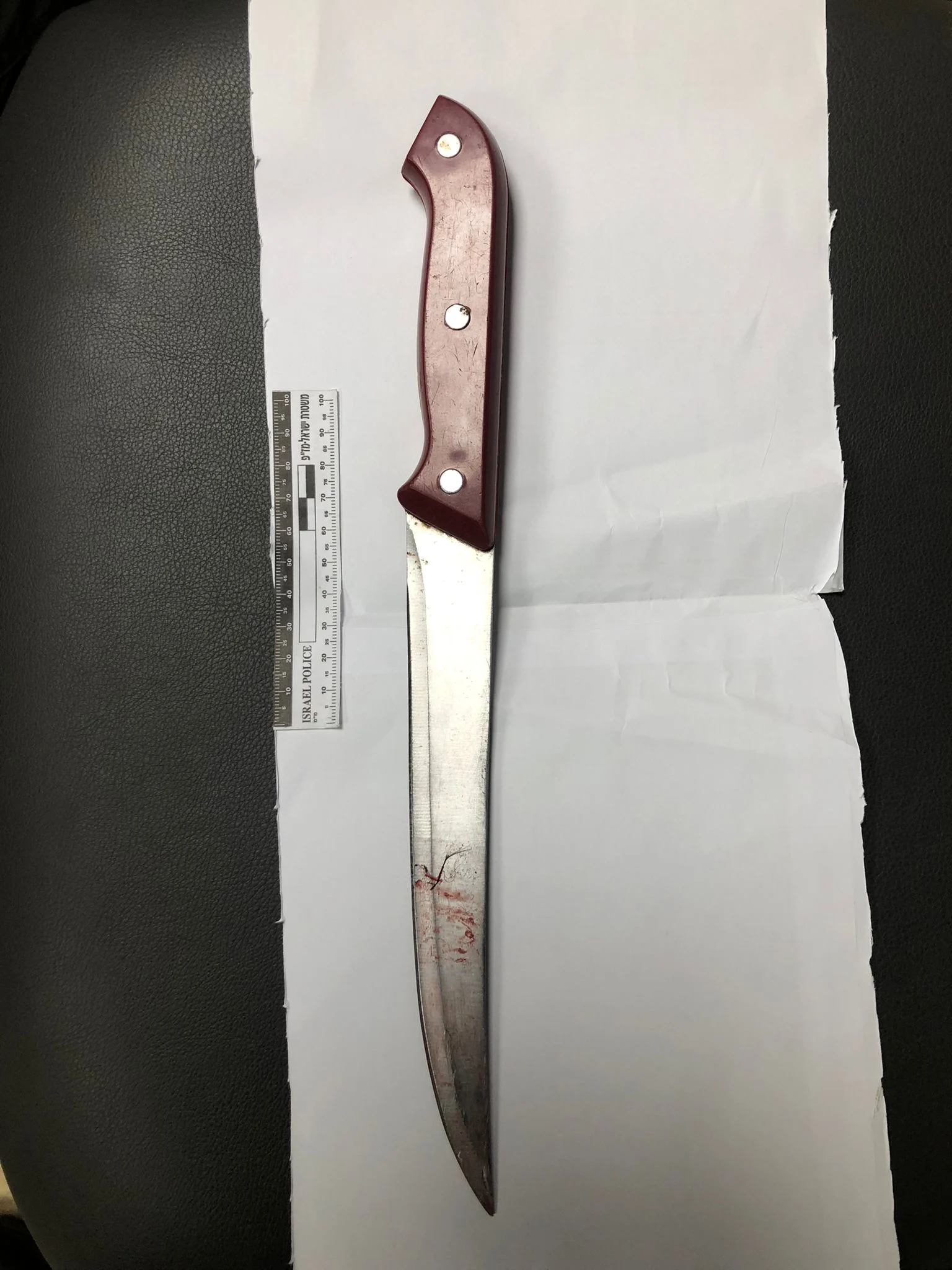 הסכין ששימשה את החשודה בפיגוע הדקירה בשייח ג'ראח