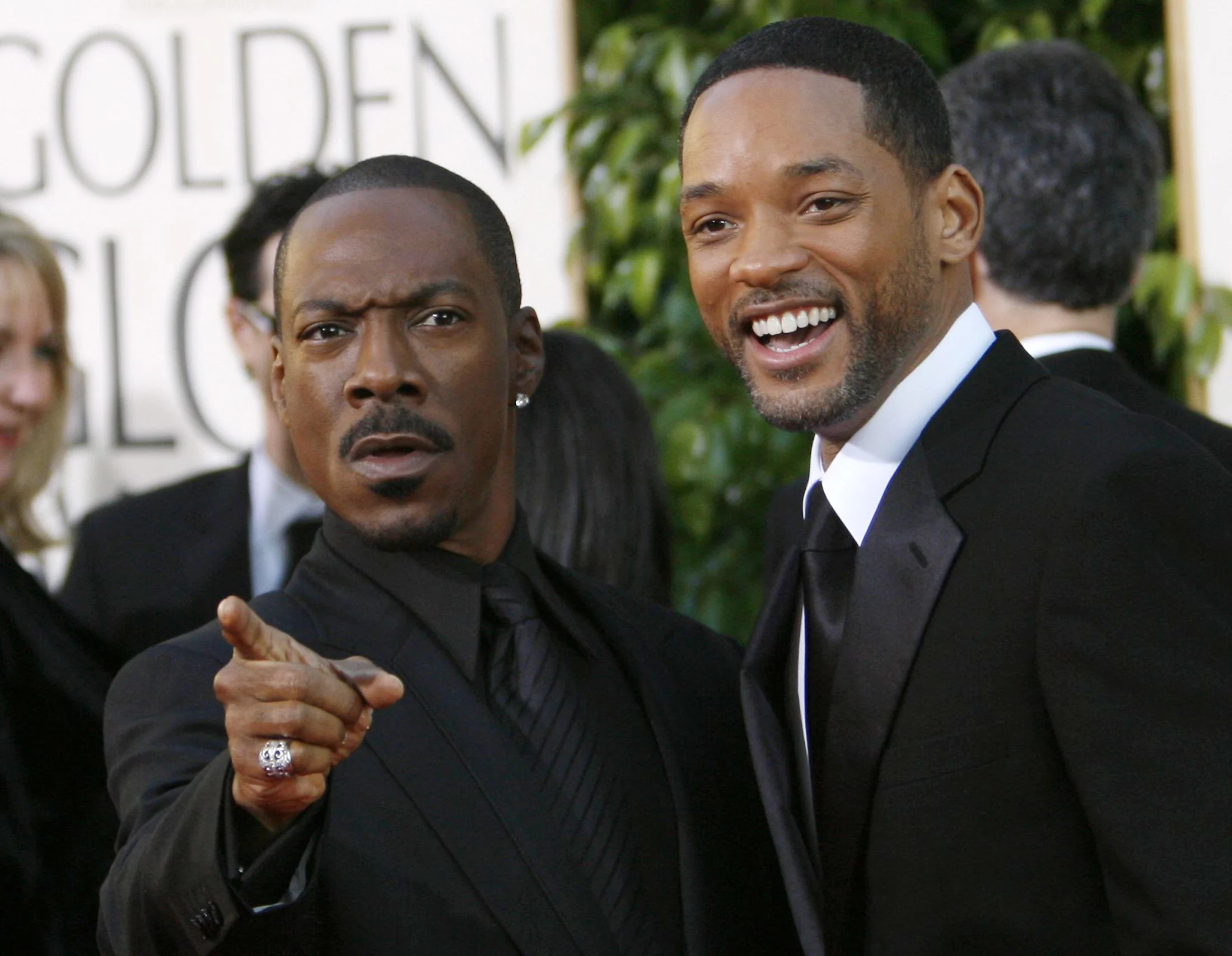 Eddie Murphy And Will Smith Arrive At The 64th Annual Golden Globe Awards In Beverly Hills