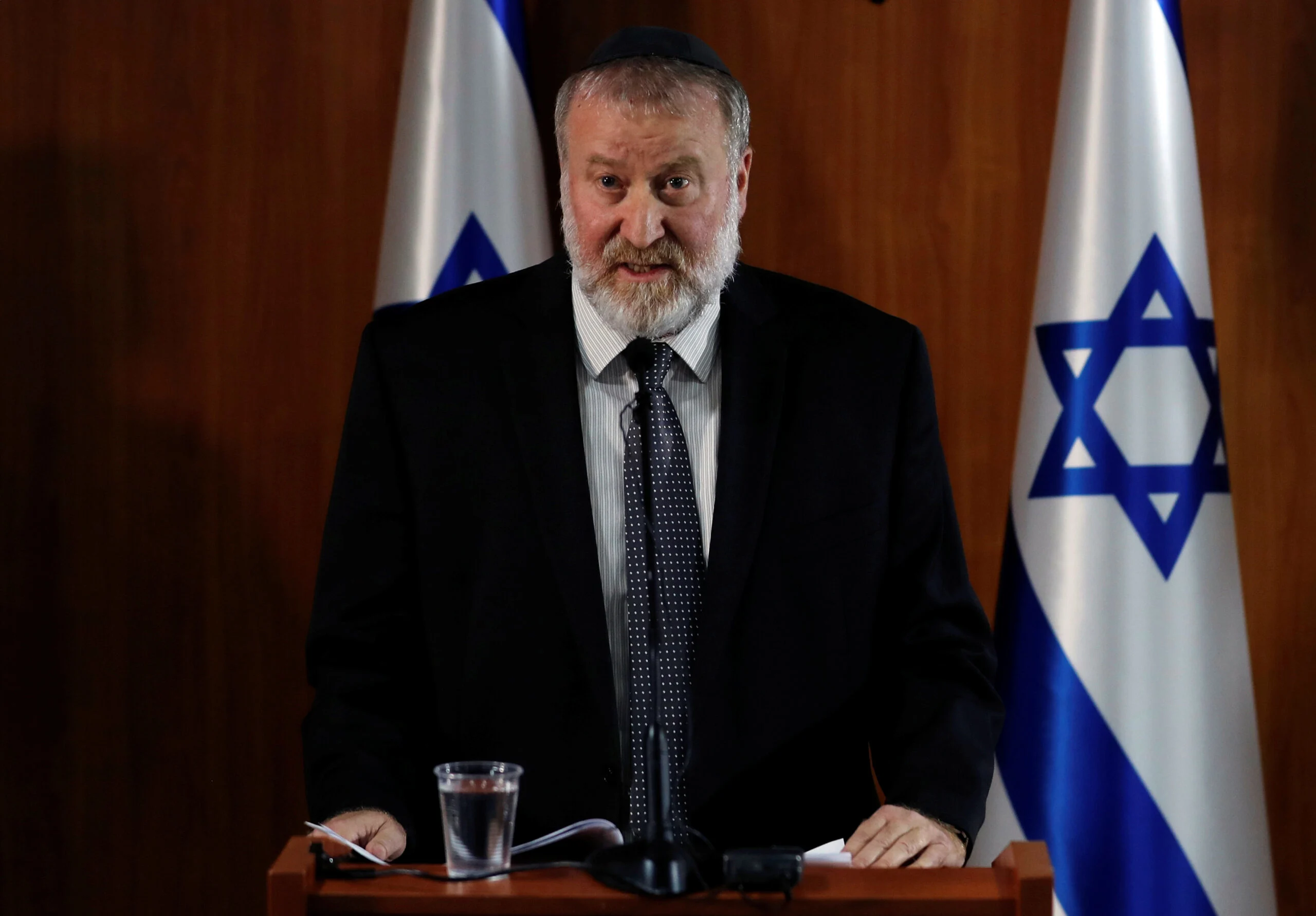 Israel's Attorney General Avichai Mandelblit Announces Decision On Indictment Of Benjamin Netanyahu, In Jerusalem