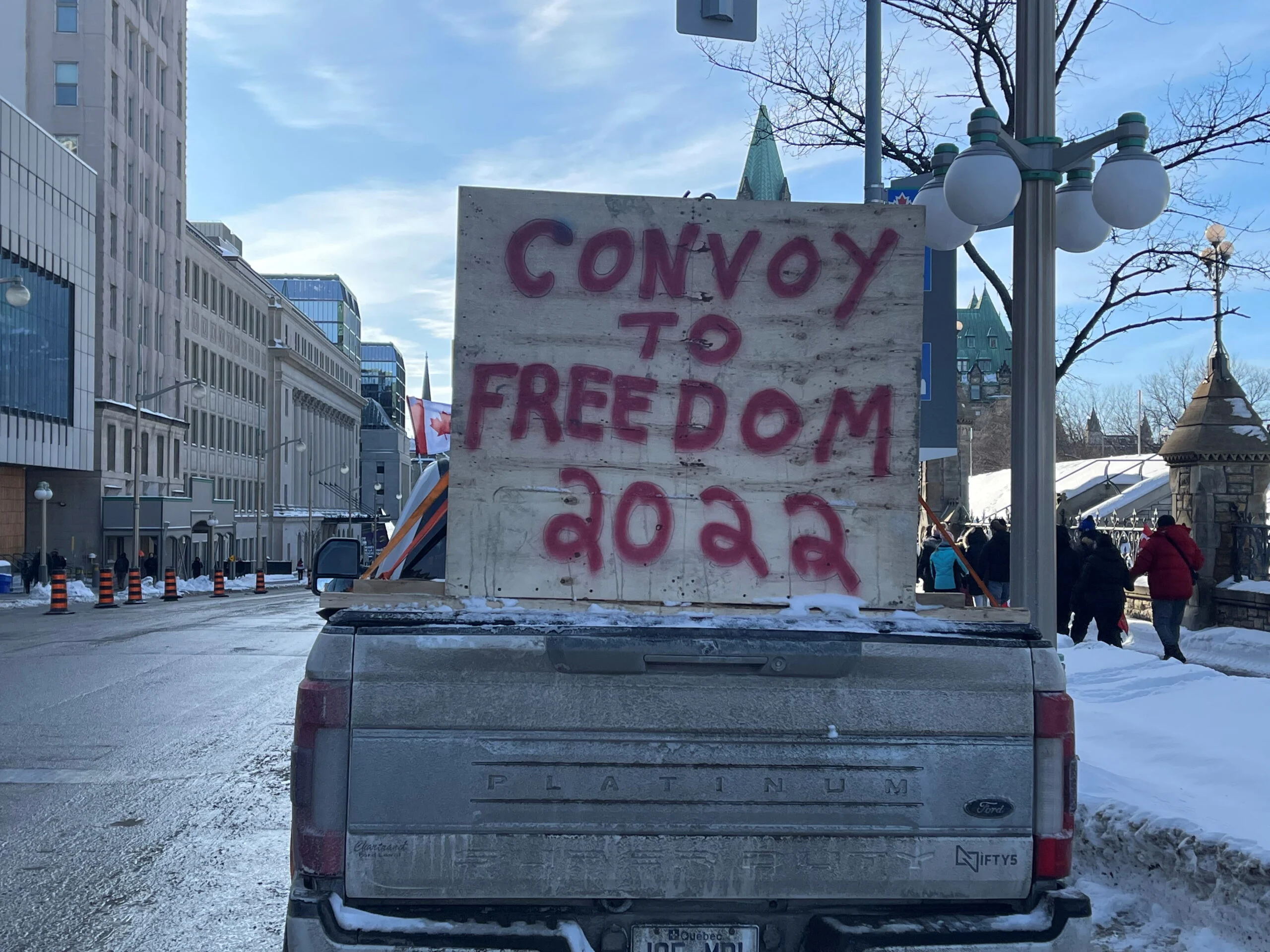 Truckers Arrive In Ottawa To Protest Covid 19 Vaccine Mandate