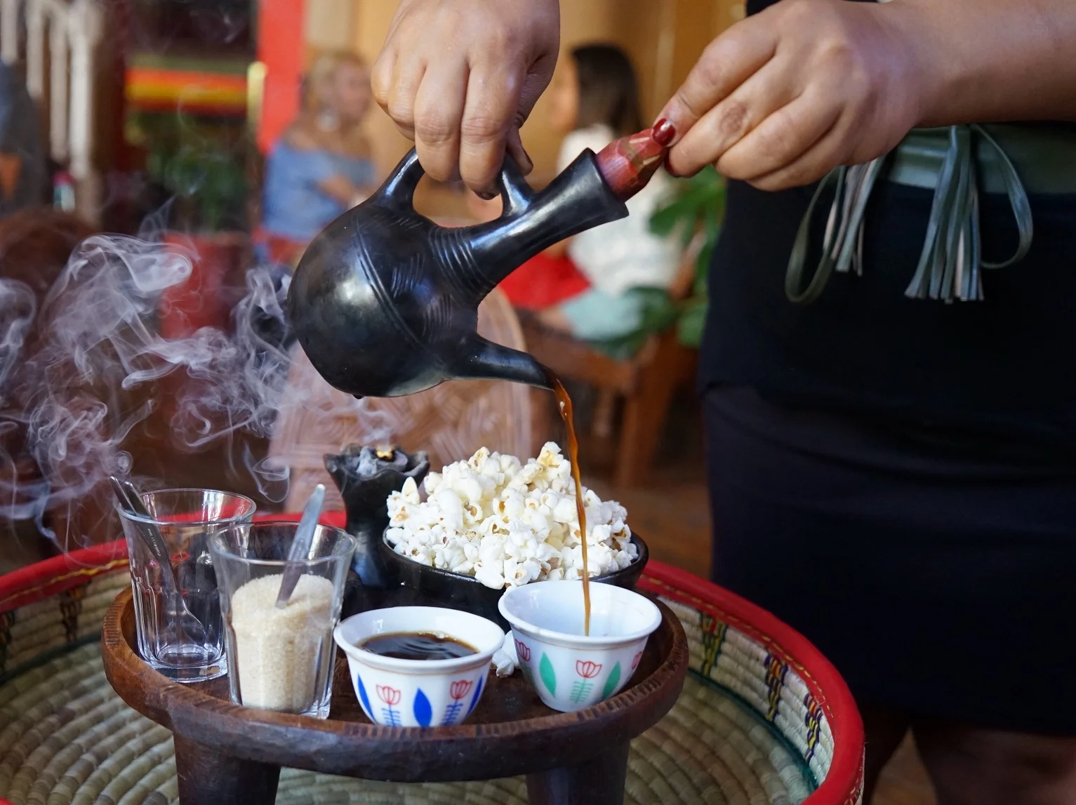 Coffee,ceremony,in,ethiopian,restaurant