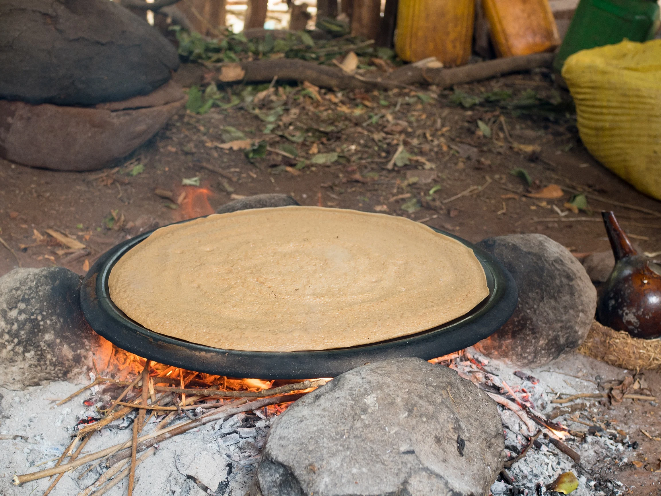 Traditionally,cooked,injera.,ethiopia