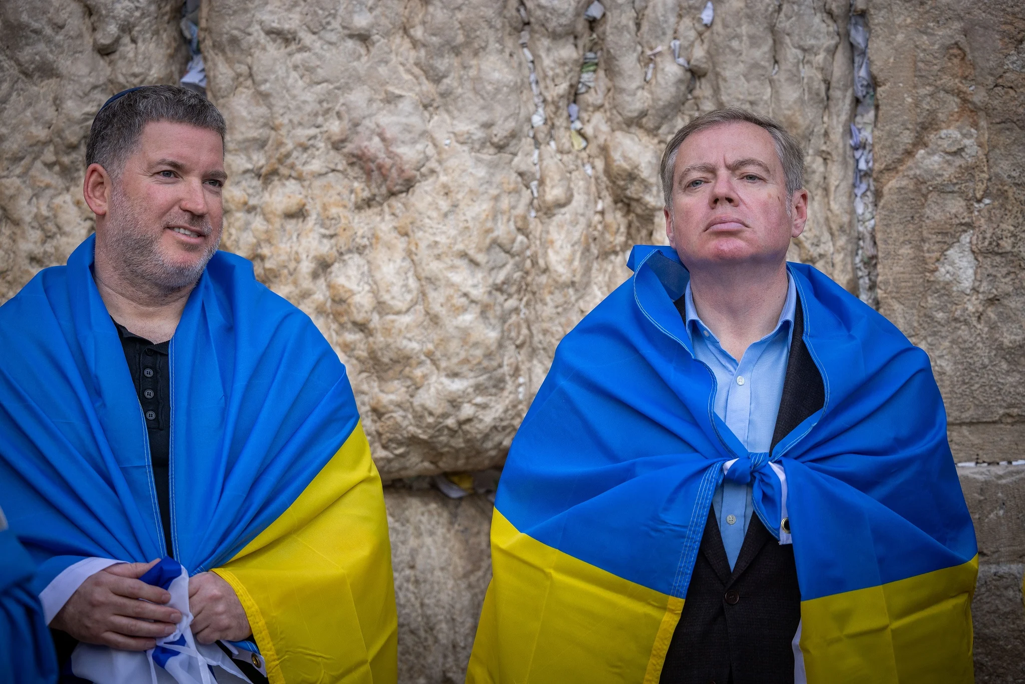 יוזם הפעילות ארי שוורץ ושגריר אוקראינה בישראל איבגן קורניצ'וק