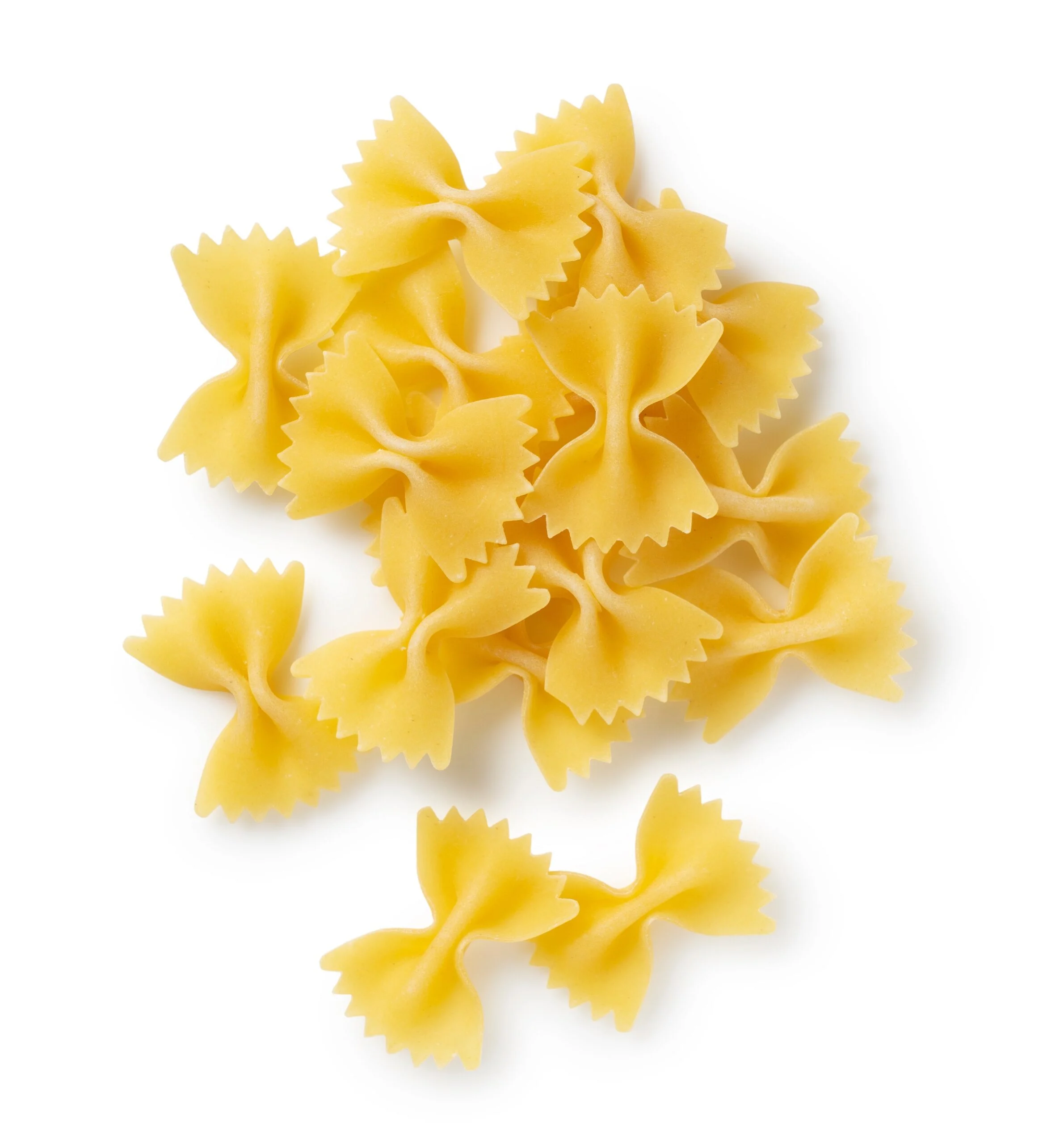 Farfalle,placed,on,a,white,background