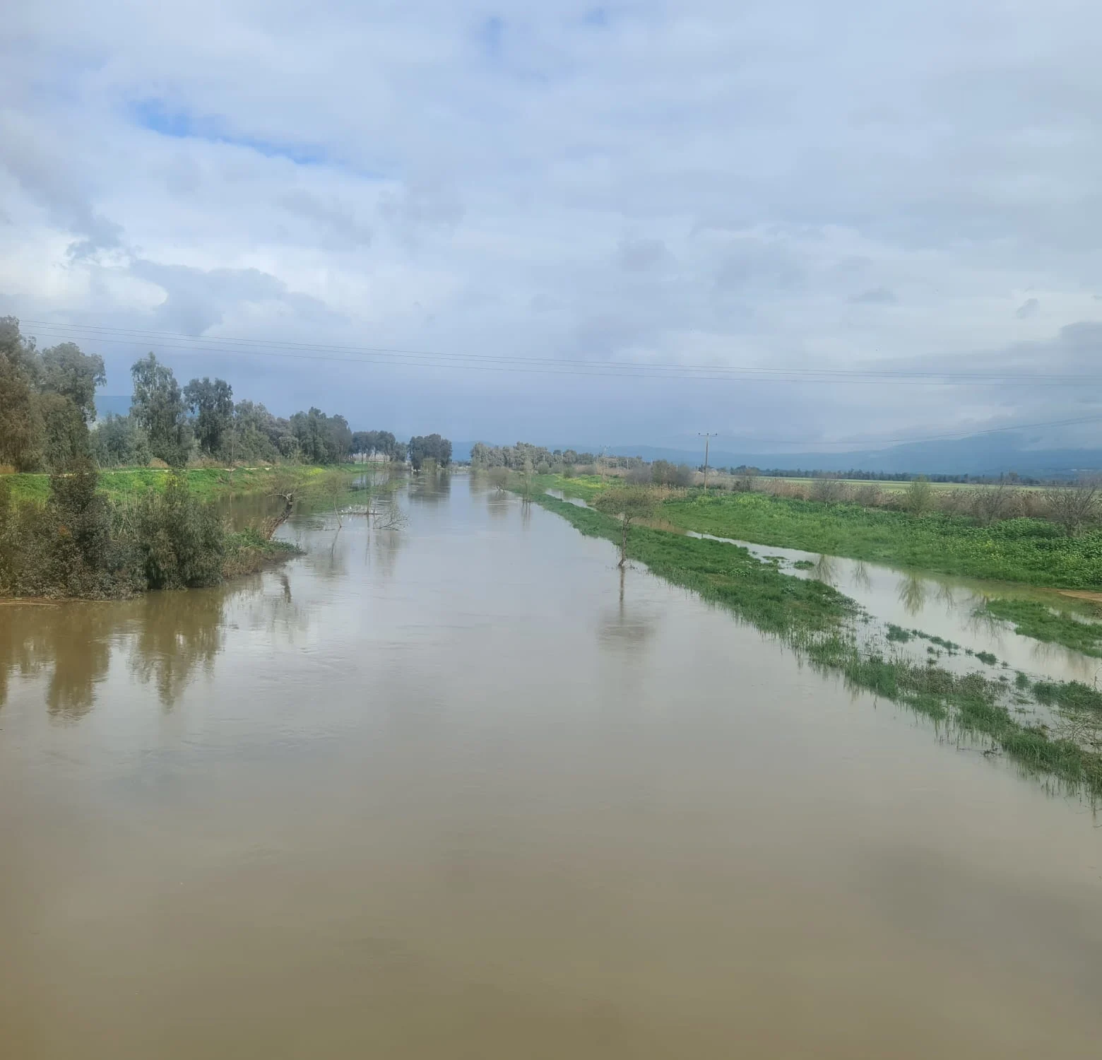 נהר הירדן עלה על גדותיו אחרי שלושה ימי גשם