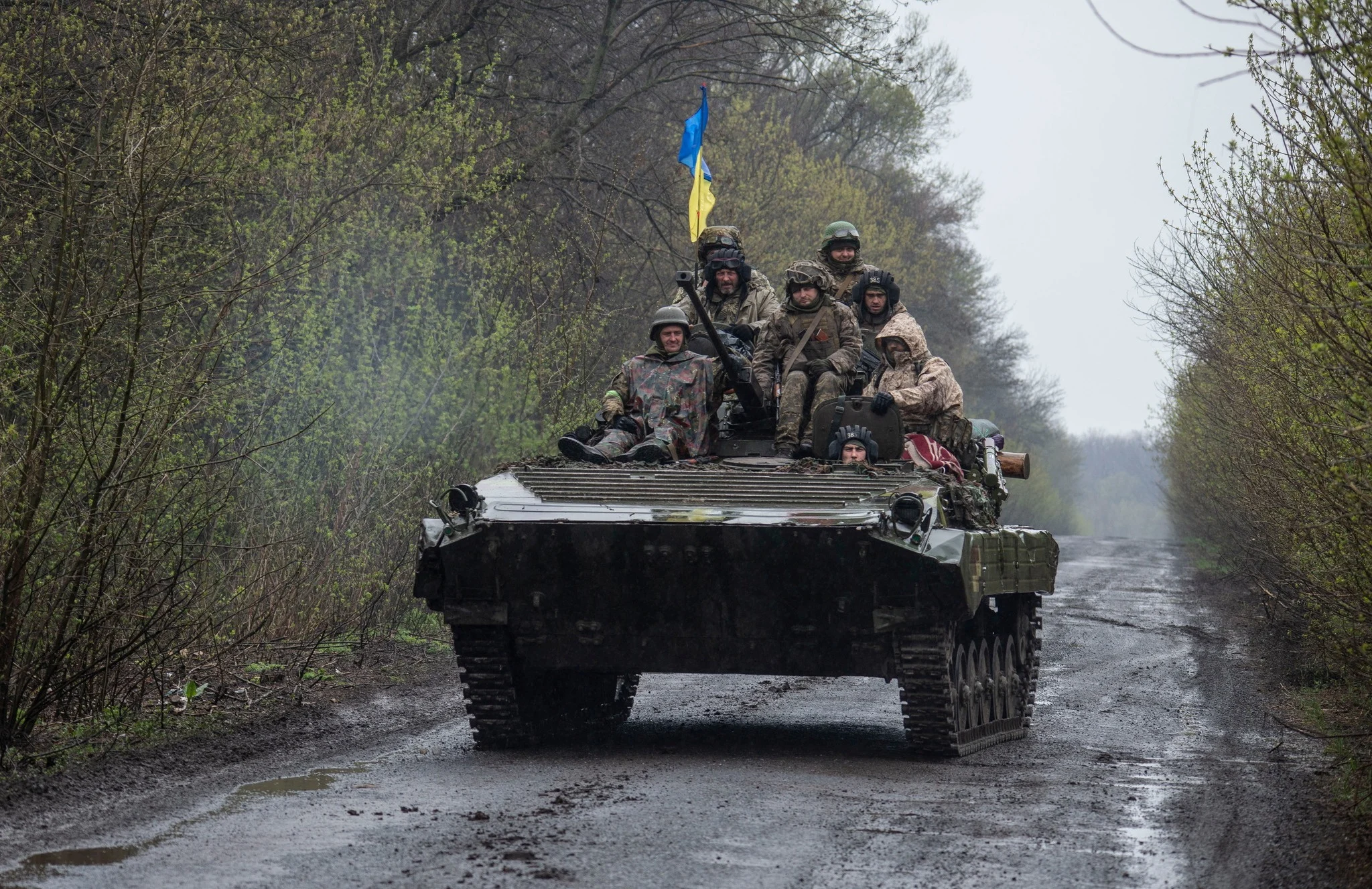 חיילים אוקראינים במזרח המדינה סמוך לגבול הרוסי