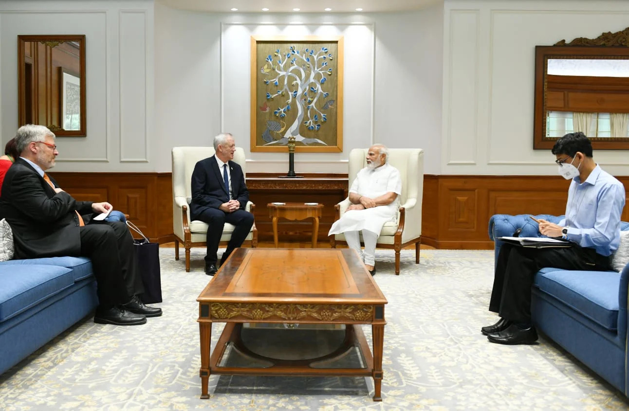 שר הביטחון בני גנץ בהודו עם ראש הממשלה נרנדרה מודי