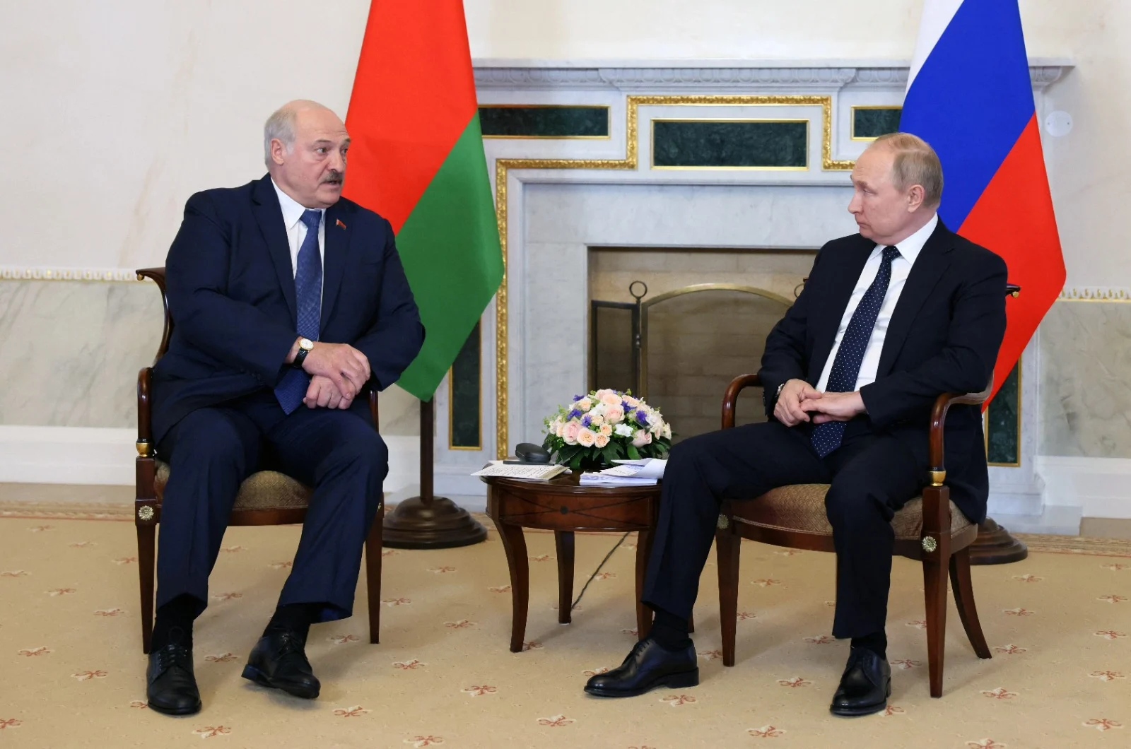 נשיא רוסיה, ולדימיר פוטין ונשיא בלארוס, אלכסנדר לוקשנקו