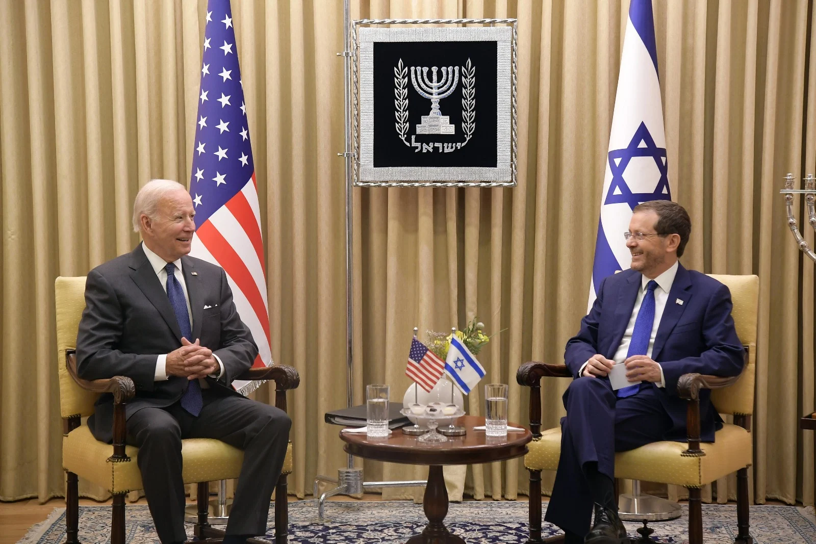 הרצוג וביידן בביקור המדיני הראשון של נשיא ארה''ב בישראל