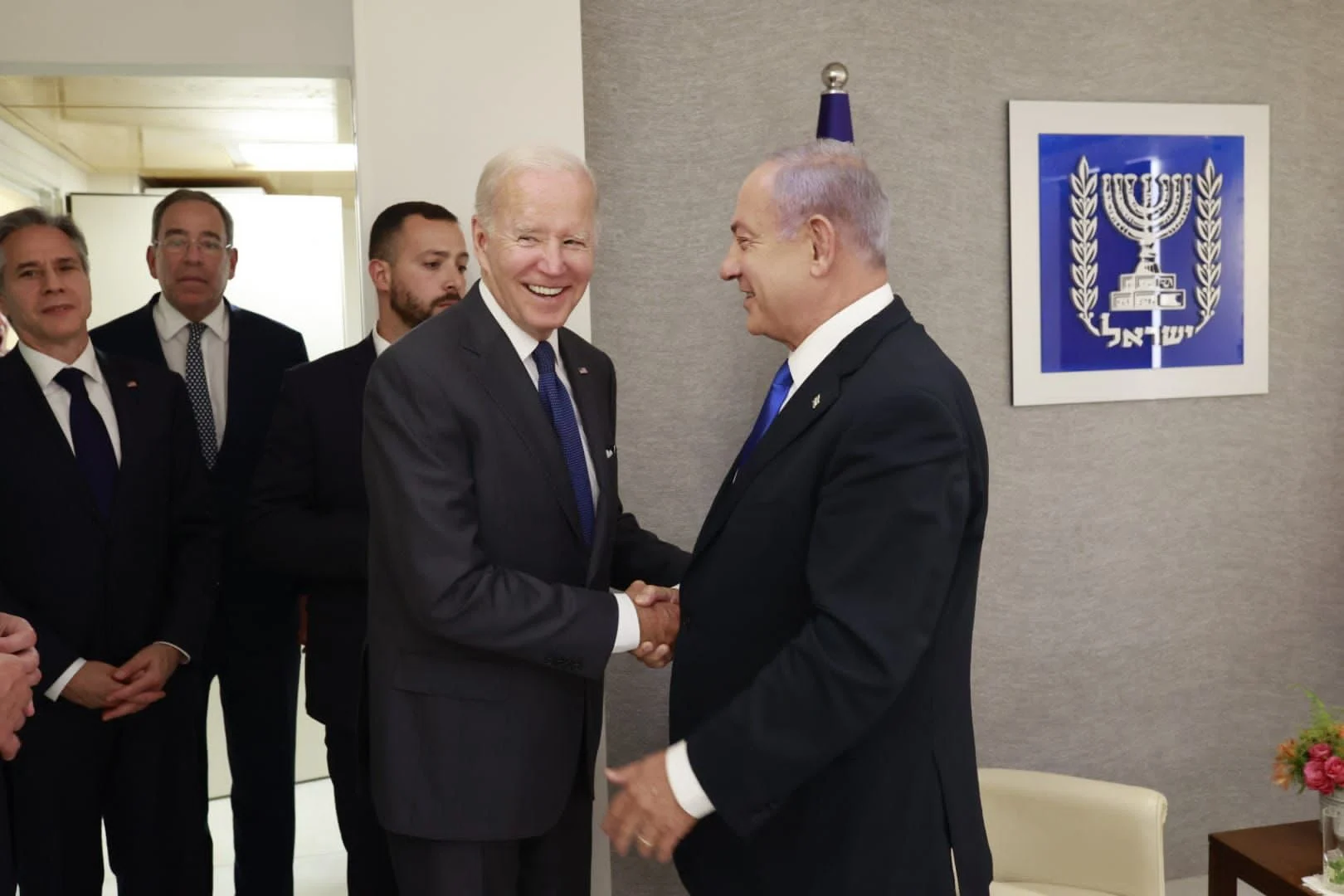 נתניהו וביידן בביקור של נשיא ארה''ב בישראל