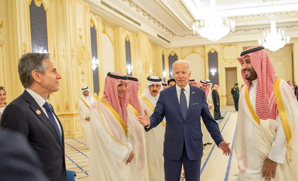 Captureנשיא ארה''ב ג'ו בידן בביקורו בסעודיה