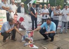 מפגינים במרוקו שורפים את תמונתו של הרמטכ''ל כוכבי