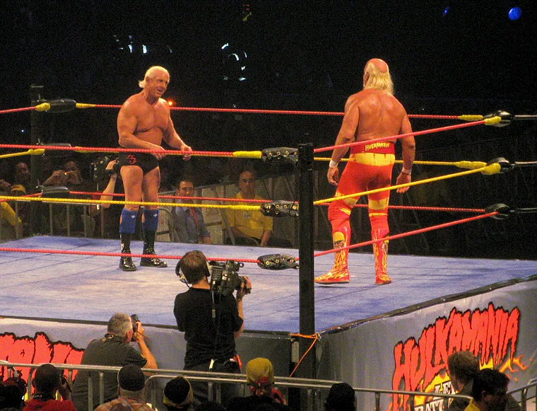 האלק הוגאן וריק פלייר בזירת ה-WWE