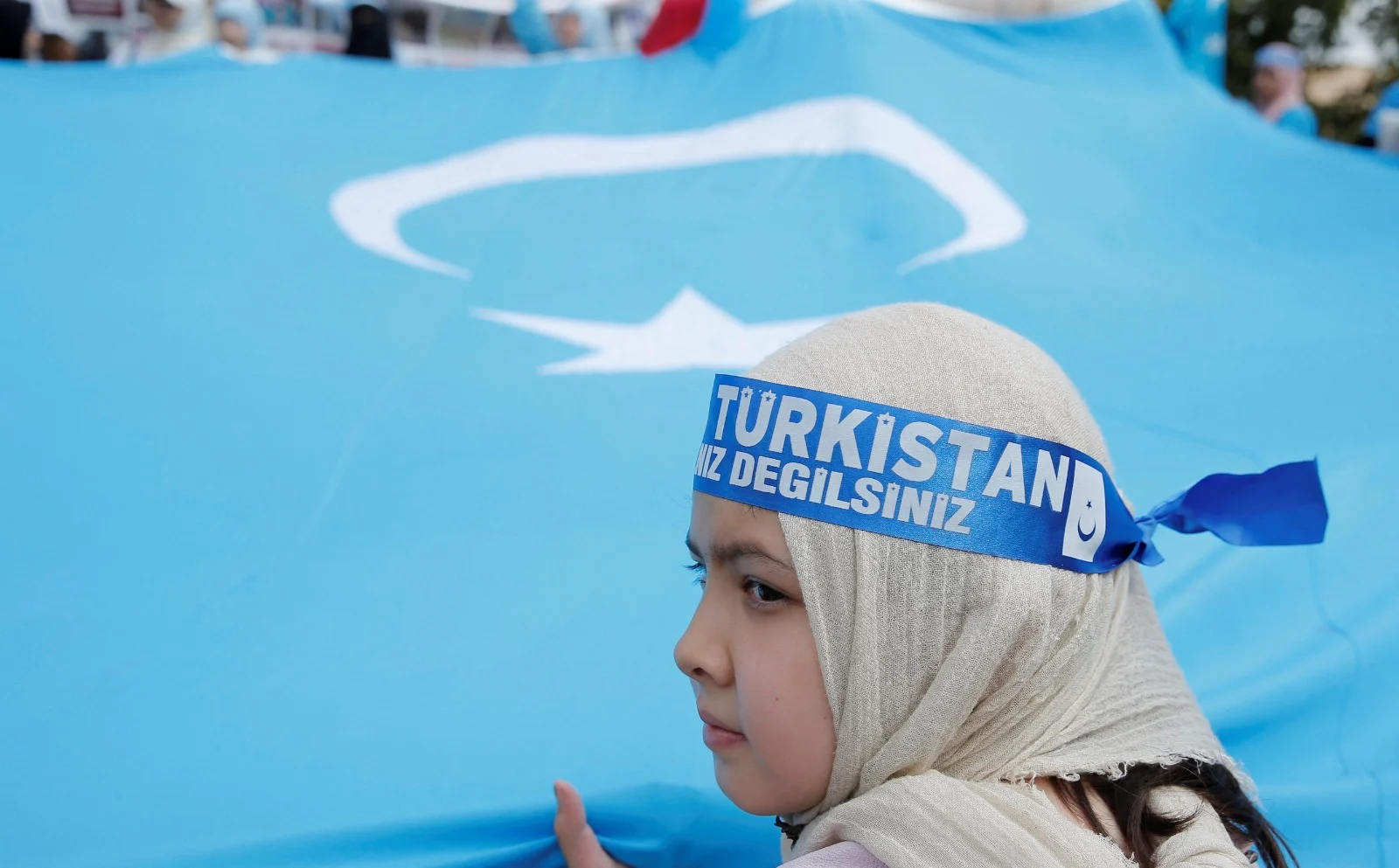 מחאה נגד דיכוי העם האויגורי באיסטנבול, טורקיה