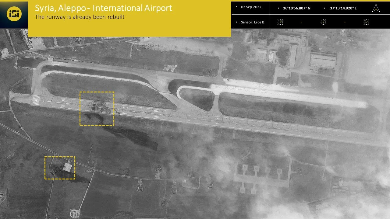הרס מסלולי התעופה של נמה''ת בעיר חלב