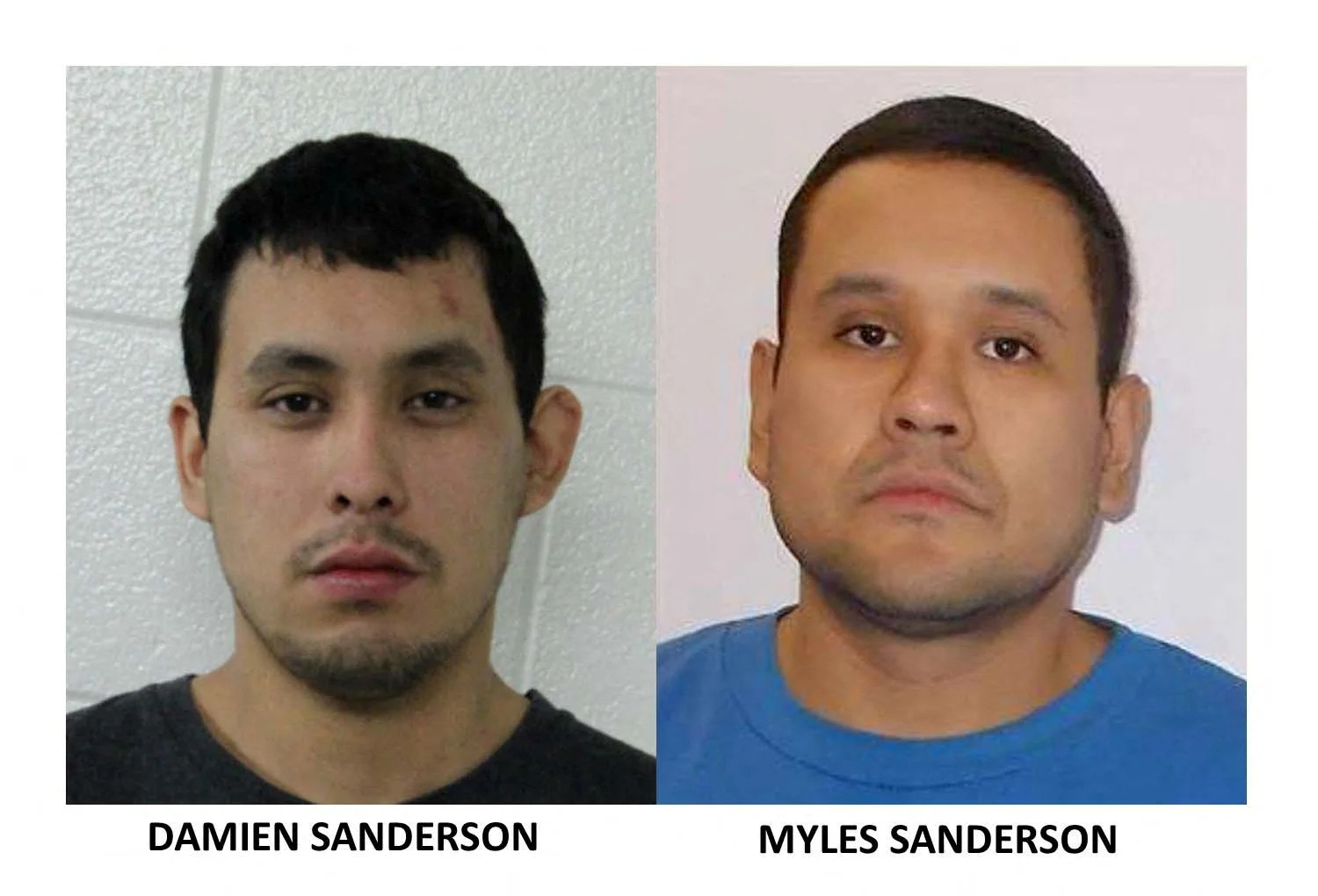 שני החשודים במסע הרצח בקנדה. דמיאן (שמאל) ומיילס סנדרסון