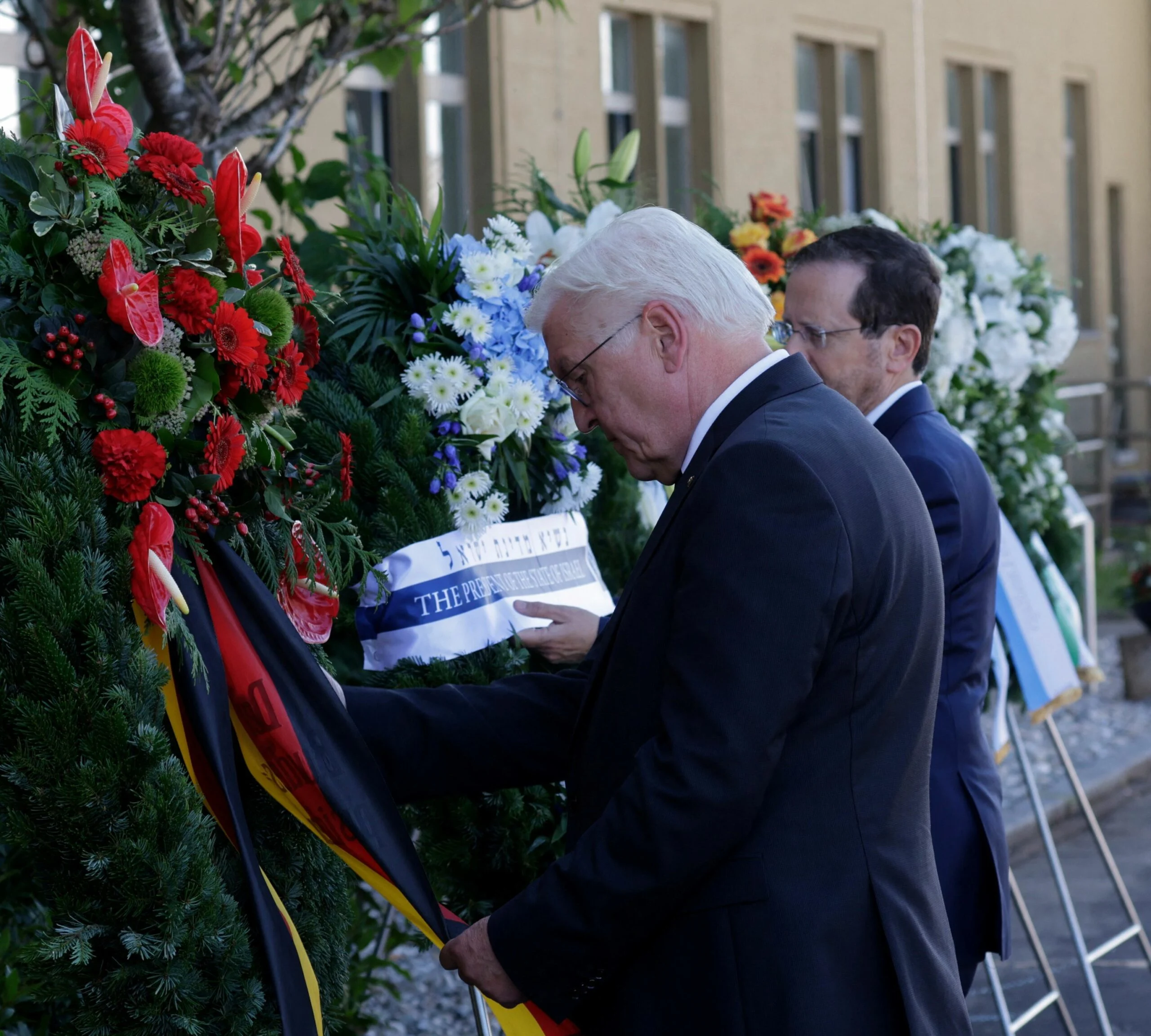 נשיא המדינה יצחק הרצוג עם נשיא גרמניה פרנק ואלטר שטיינמאייר