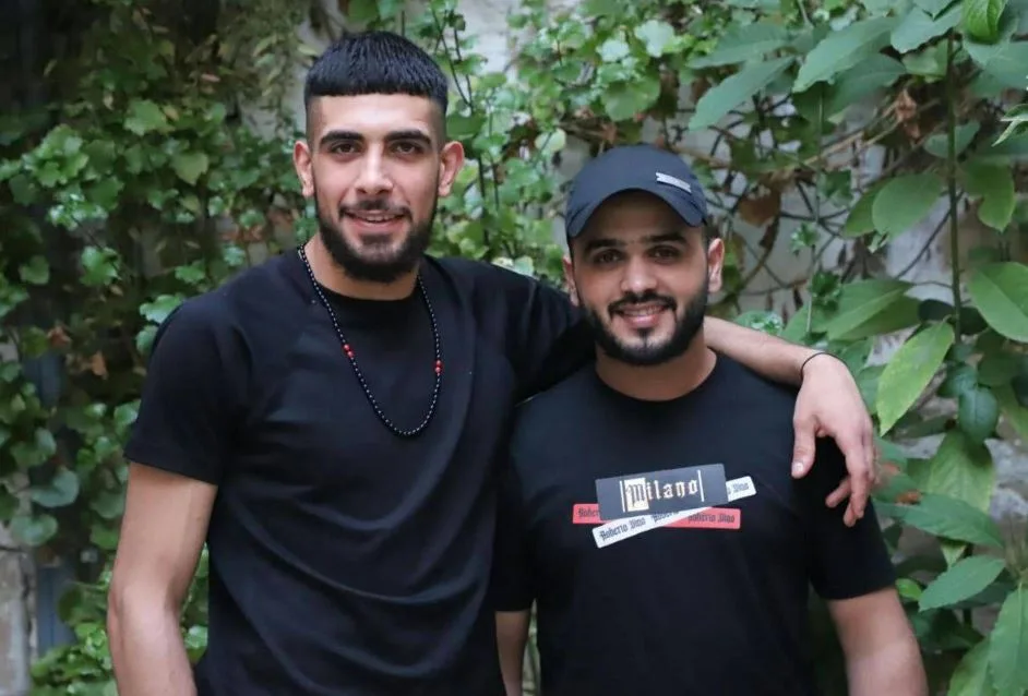 מסעב א-שתייה (מימין) ואיברהים א-נאבולסי, שנהרג בעימותים עם צה''ל ביולי