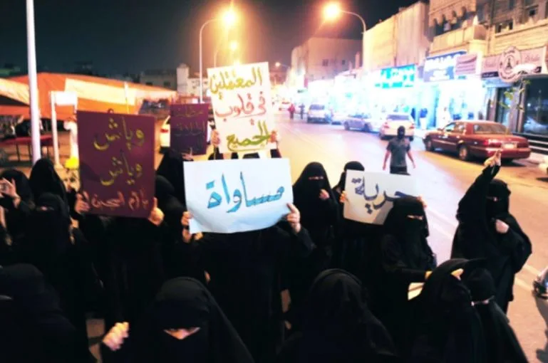 מחאות בסעודיה בשנת 2011. קטנות ודוכאו במהרה