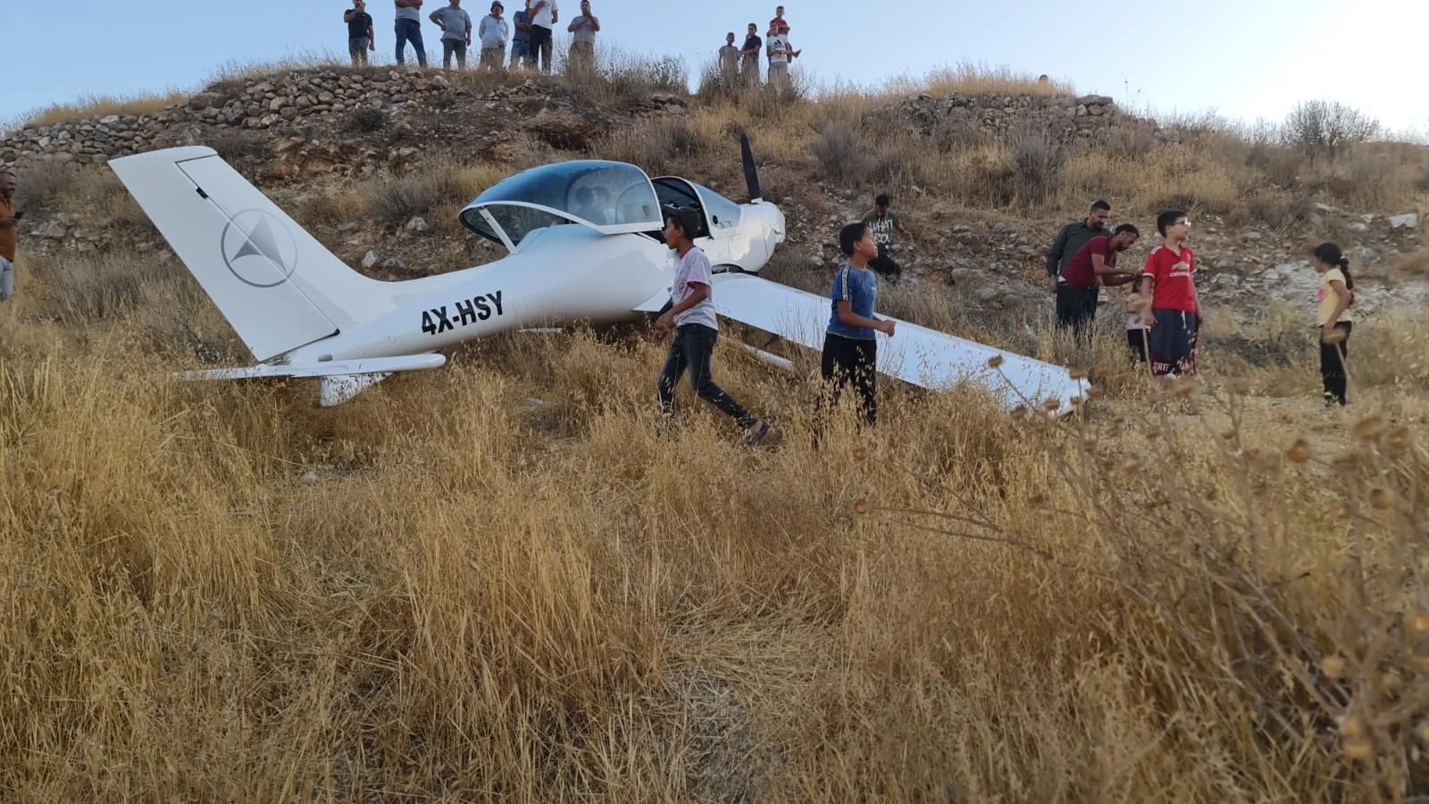 זירת תאונת המטוס בין תקוע למחסום מזמוריה