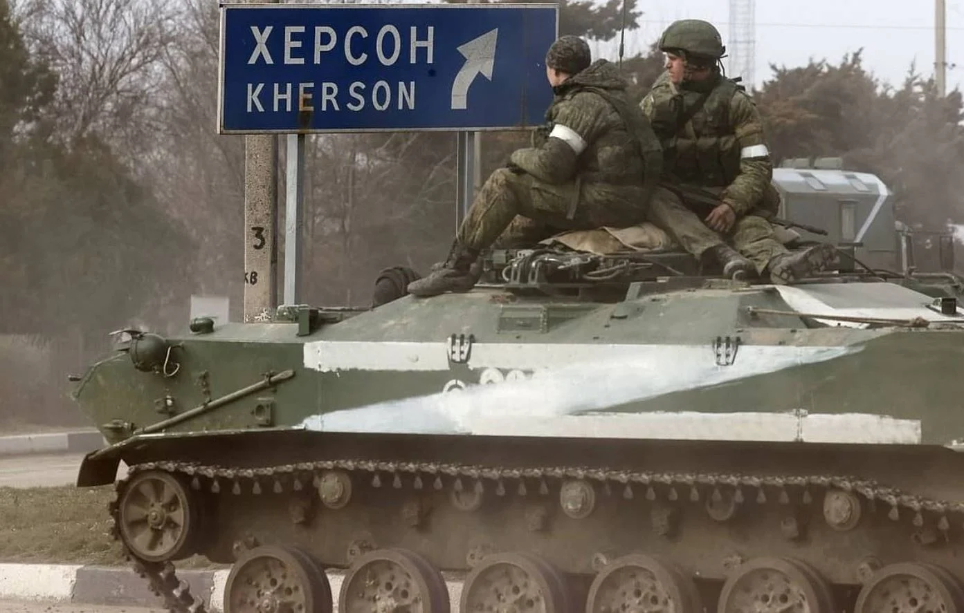 טנק אוקראיני בקרבת העיר חרסון