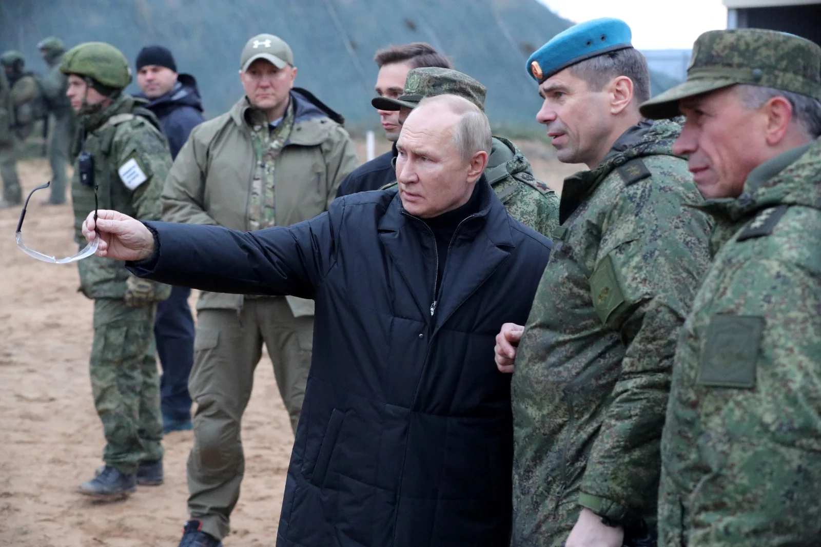 נשיא רוסיה פוטין מבקר במרכז אימונים צבאי בעיר ריאזאן