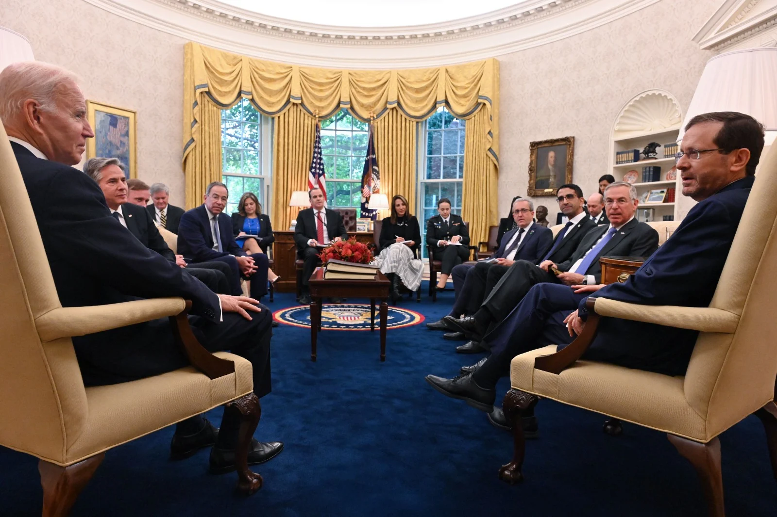 פגישת הרצוג ביידן בבית הלבן