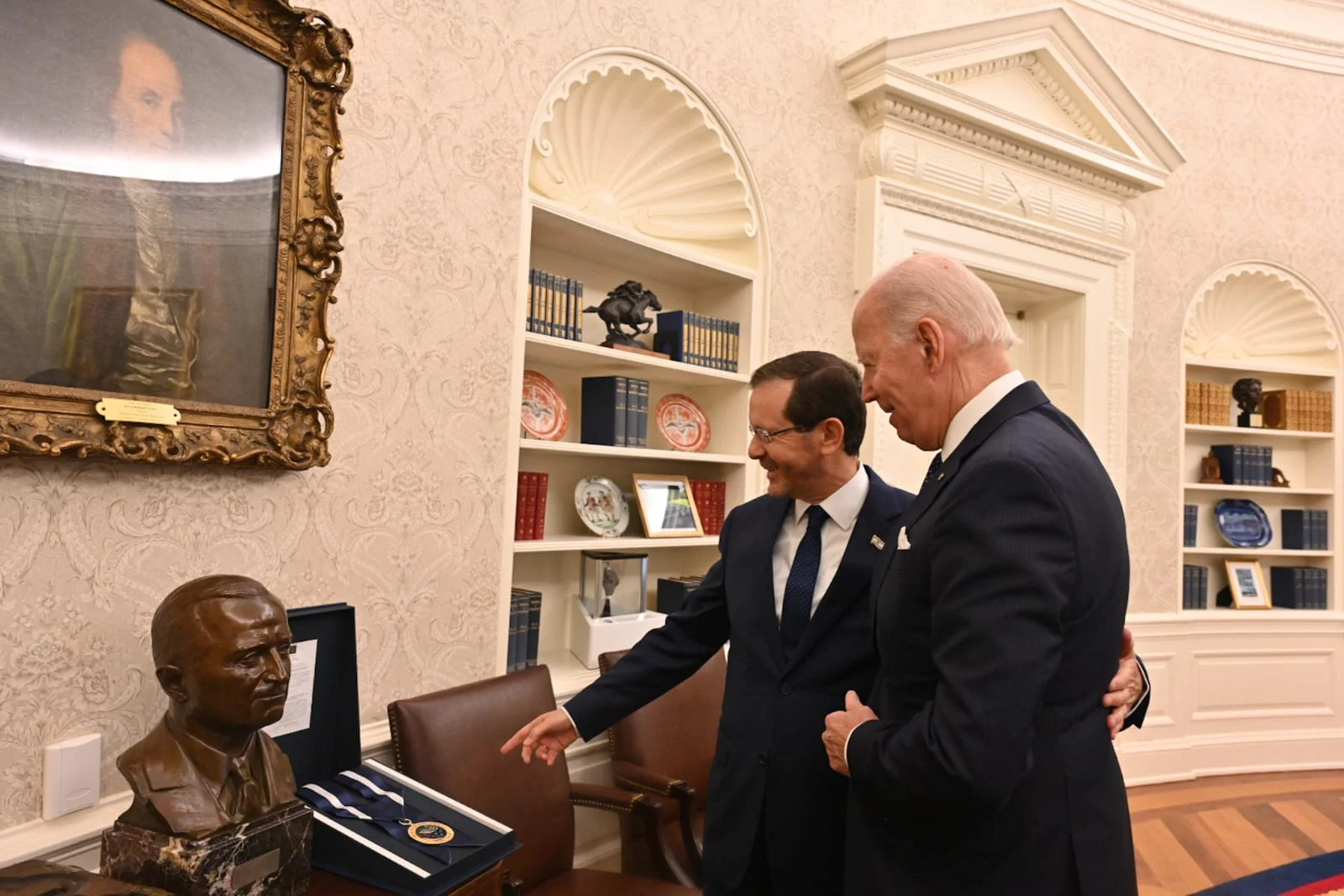 הנשיא יצחק הרצוג והנשיא ג'ו ביידן