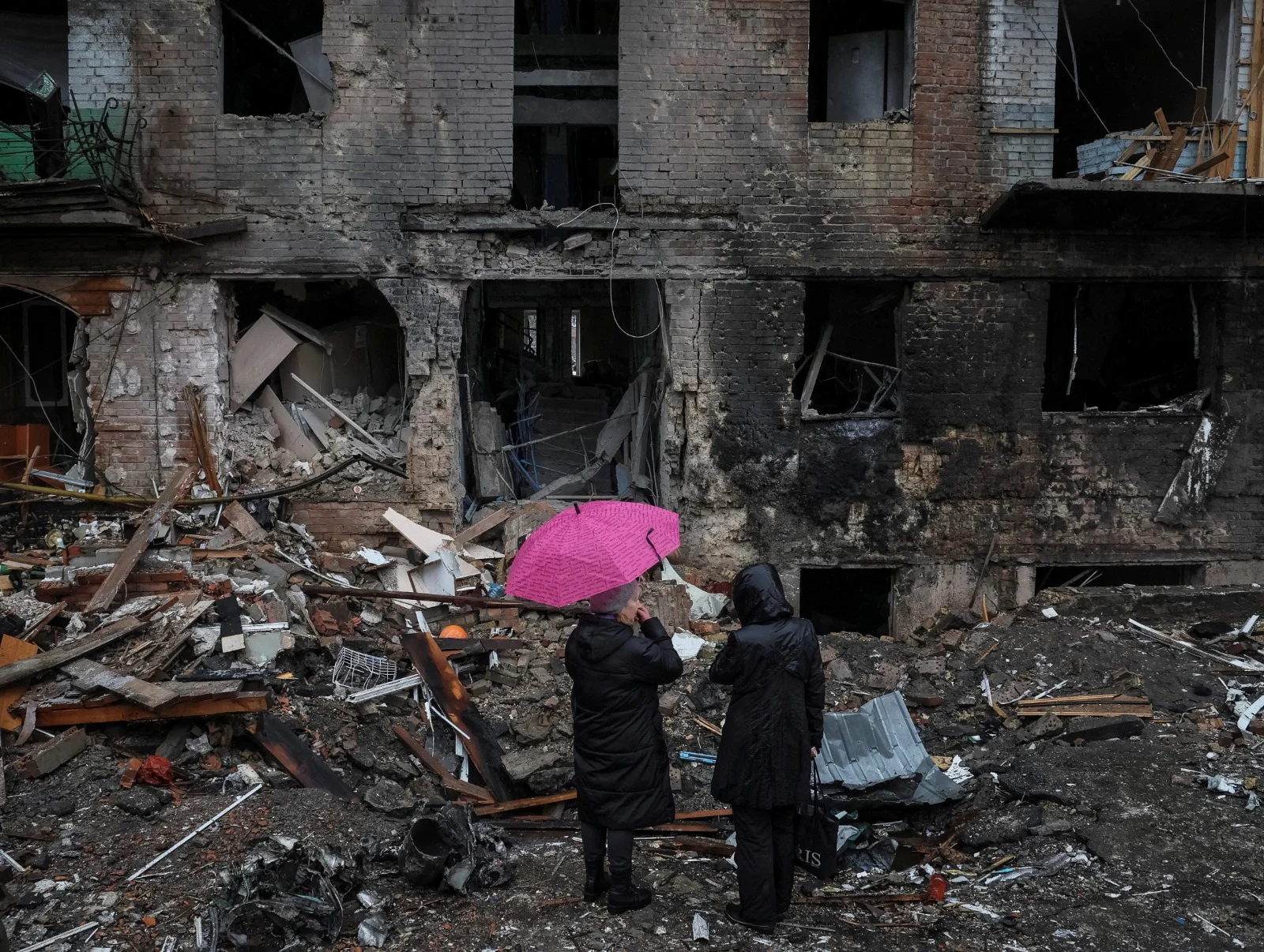הרס באוקראינה ממתקפת טילים רוסית