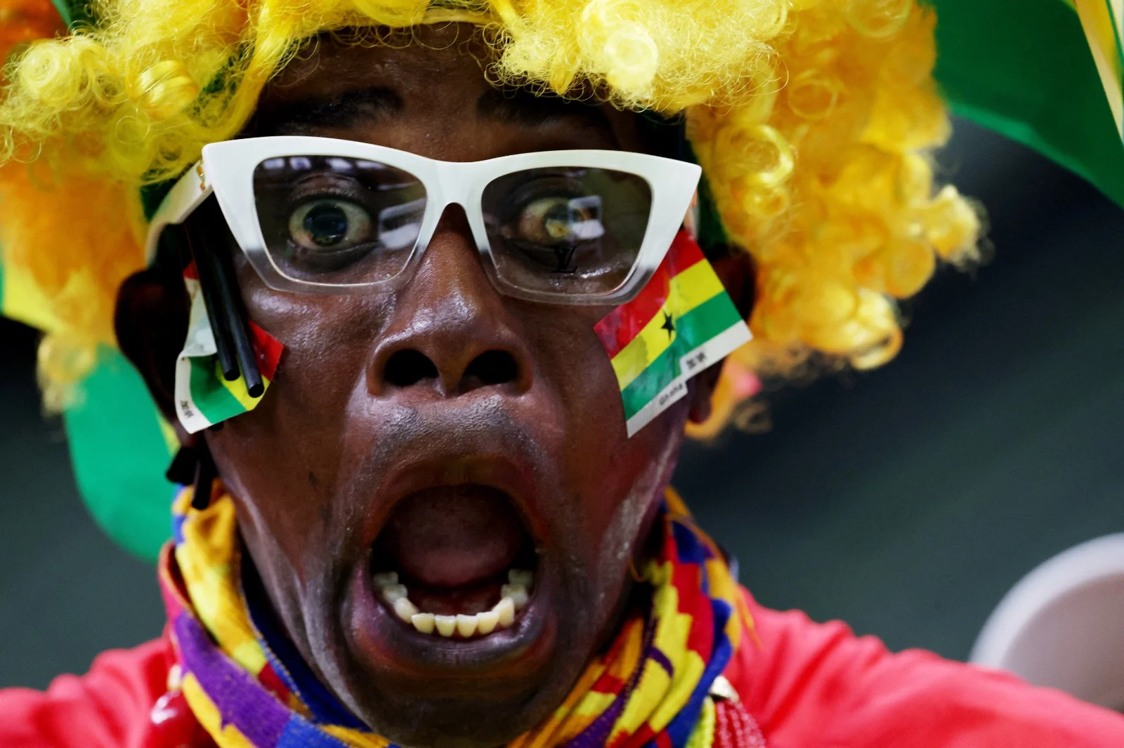 אוהד גאנה לפני המשחק מול אורוגוואי