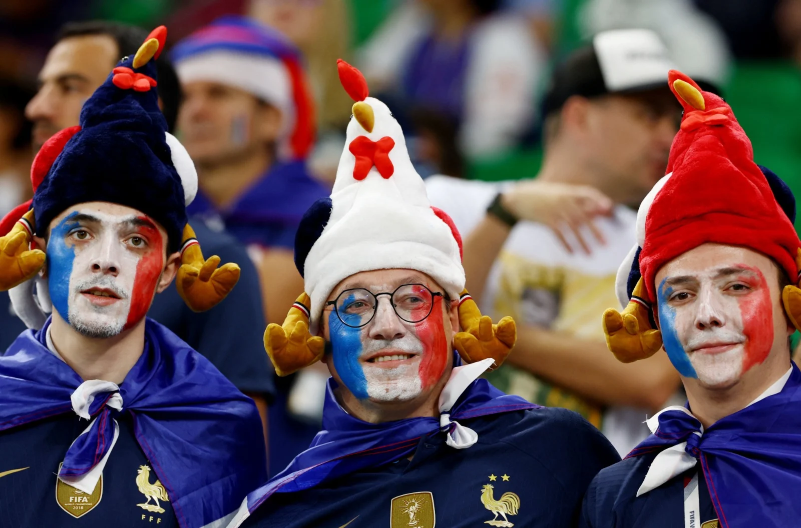 אוהדי צרפת לפני המשחק מול פולין