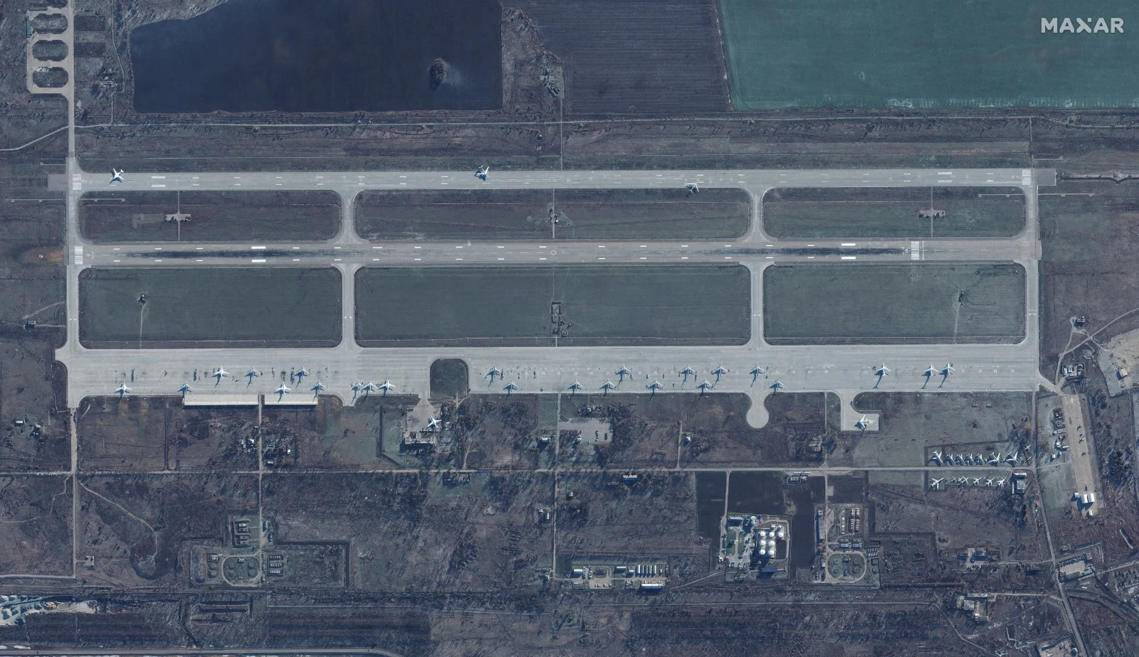 צילום לווין של בסיס חיל האוויר הרוסי בסרטוב