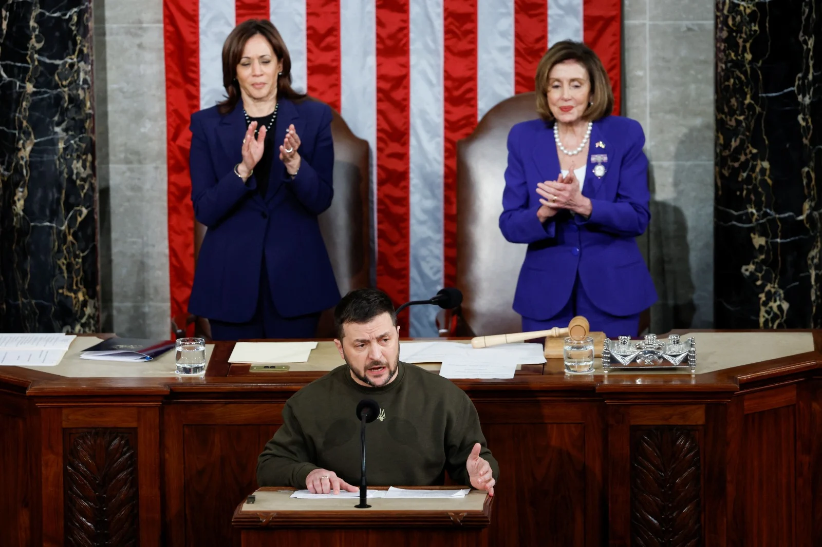 זלנסקי נואם בפני חברי הקונגרס