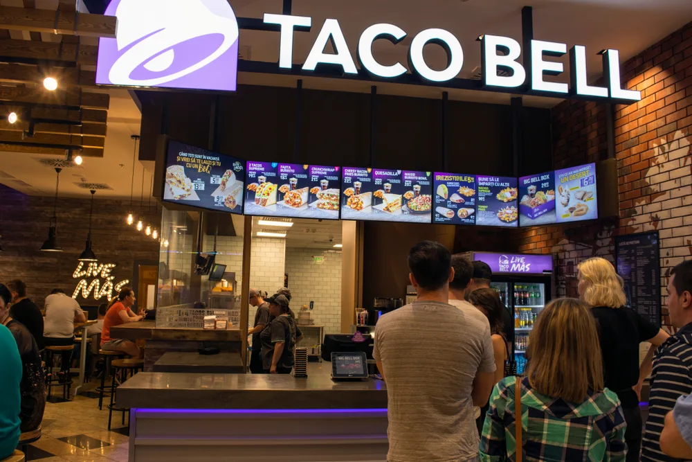 08,july,2018 Bucharest,,romania.,the,interior,of,the,taco,bell