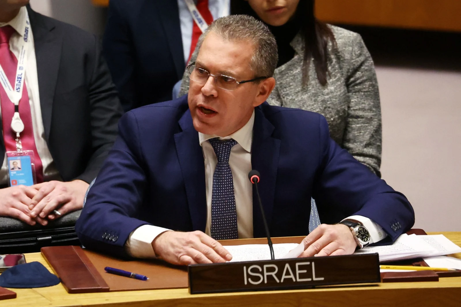 שגריר ישראל באו''ם גלעד ארדן בדיון מועצת הביטחון על הר הבית