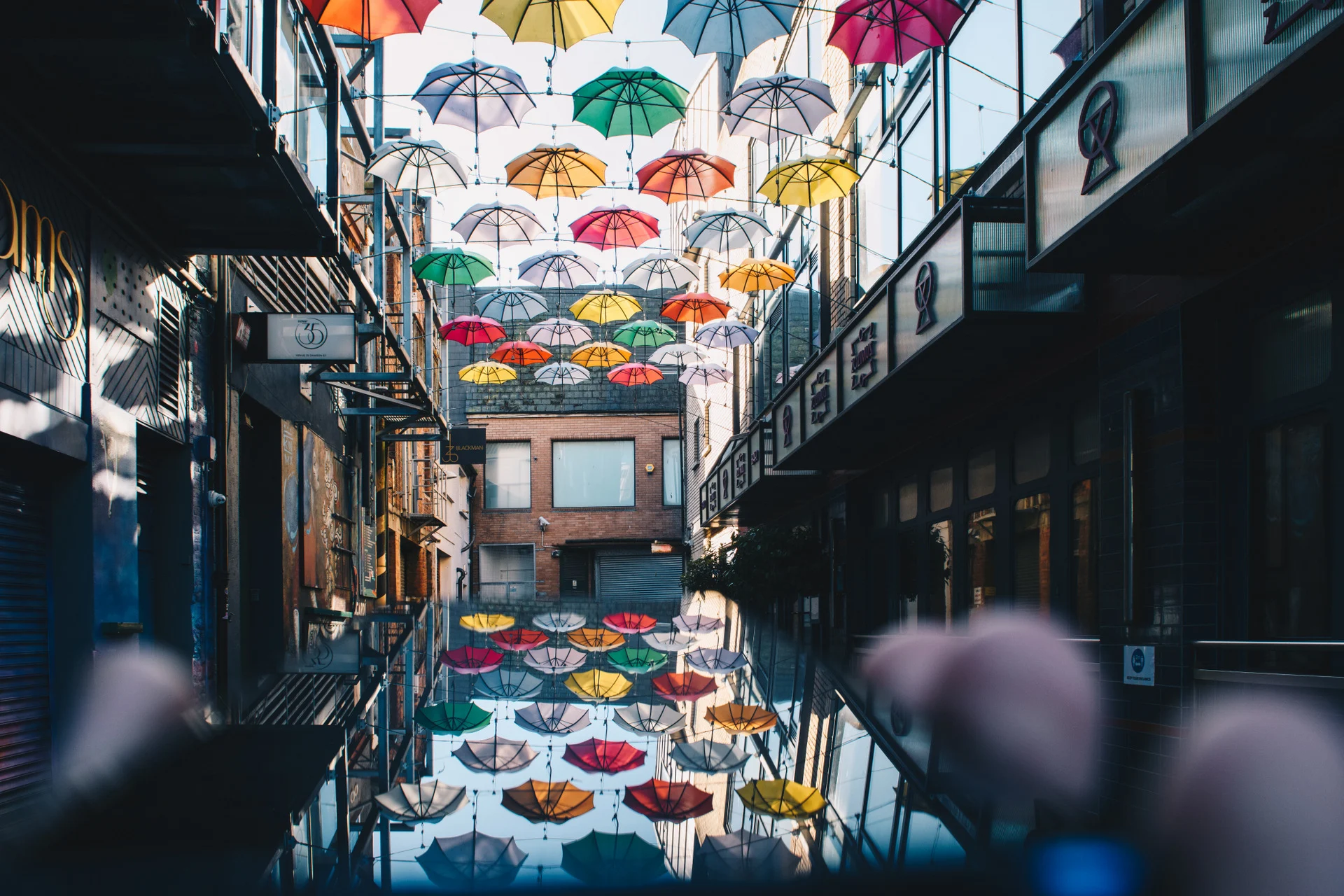 מטריות בדבלין Dublin.,ireland, ,march,2021,:,umbrella,display,on,anne's