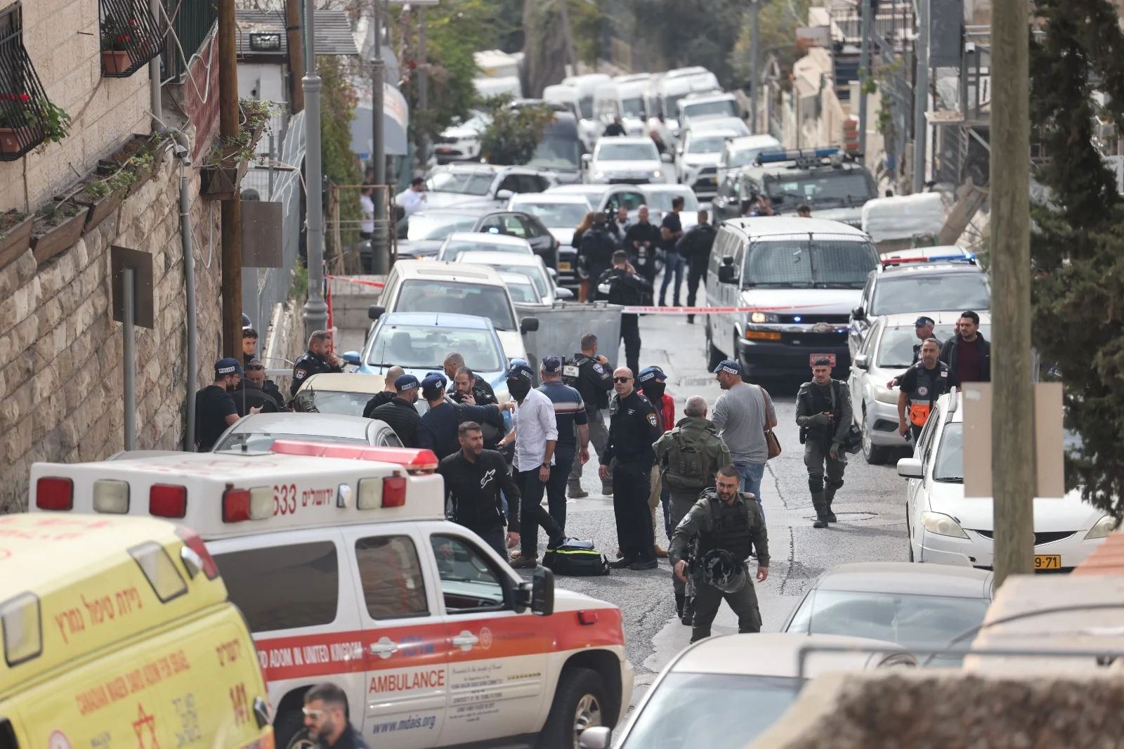 זירת פיגוע הירי בעיר דוד