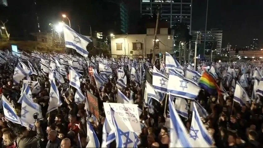 הפגנה בתל אביב נגד הרפורמה המשפטית