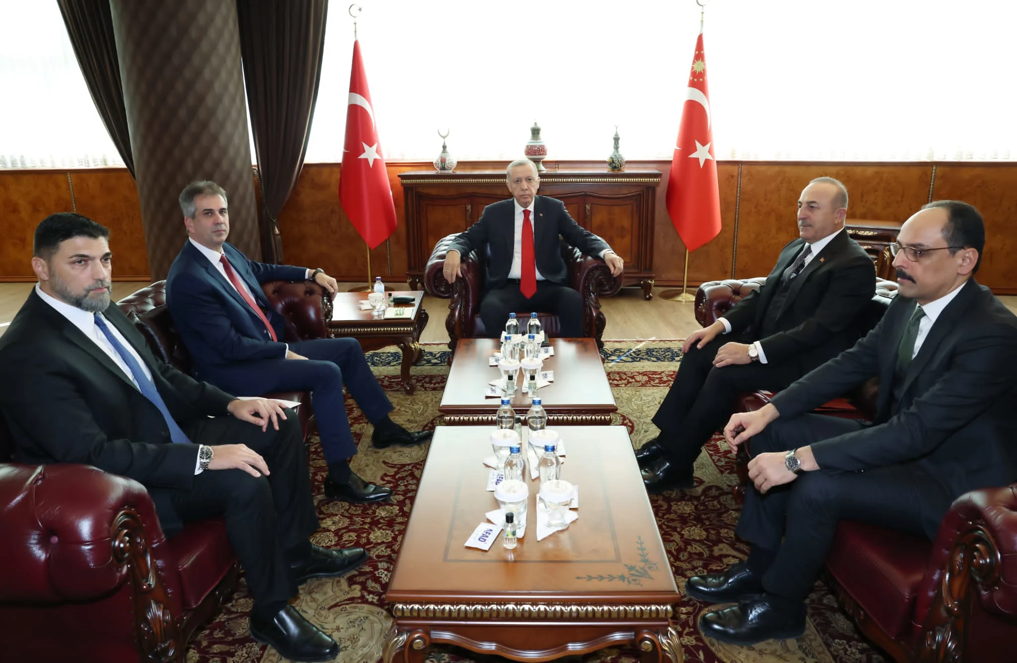 שר החוץ אלי כהן עם נשיא טורקיה ארדואן