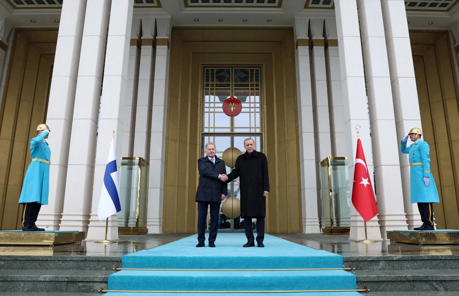 נשיא טורקיה רג'פ טאיפ ארדואן ונשיא פינלנד סאולי ניניסטה