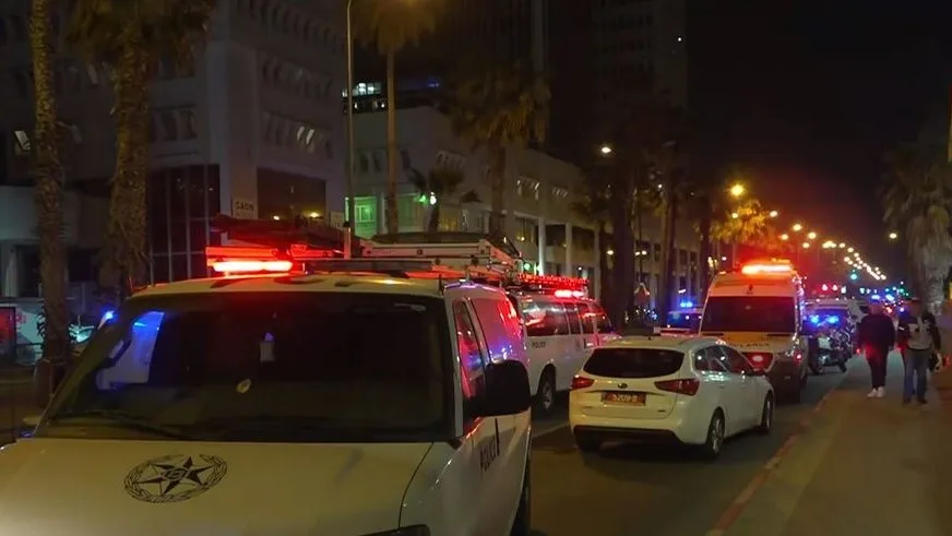 זירת הפיגוע ברחוב קויפמן בתל אביב