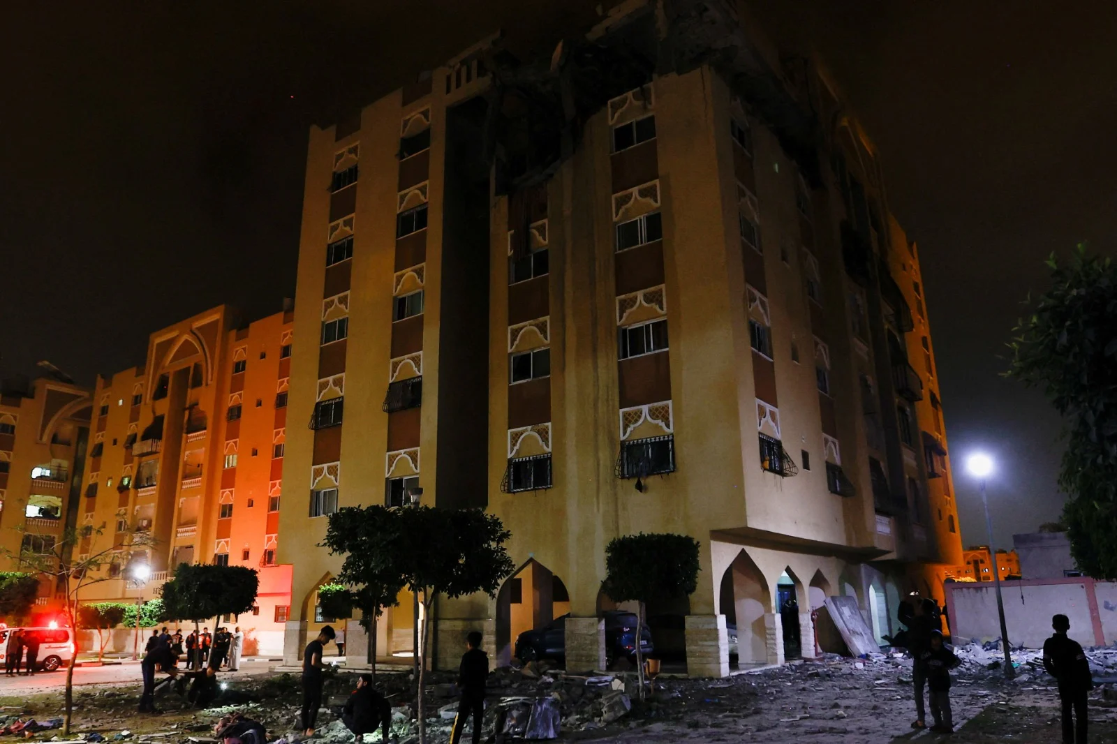 מגן וחץ, עזה, הבניין שהופצץ הלילה בח'אן יונס