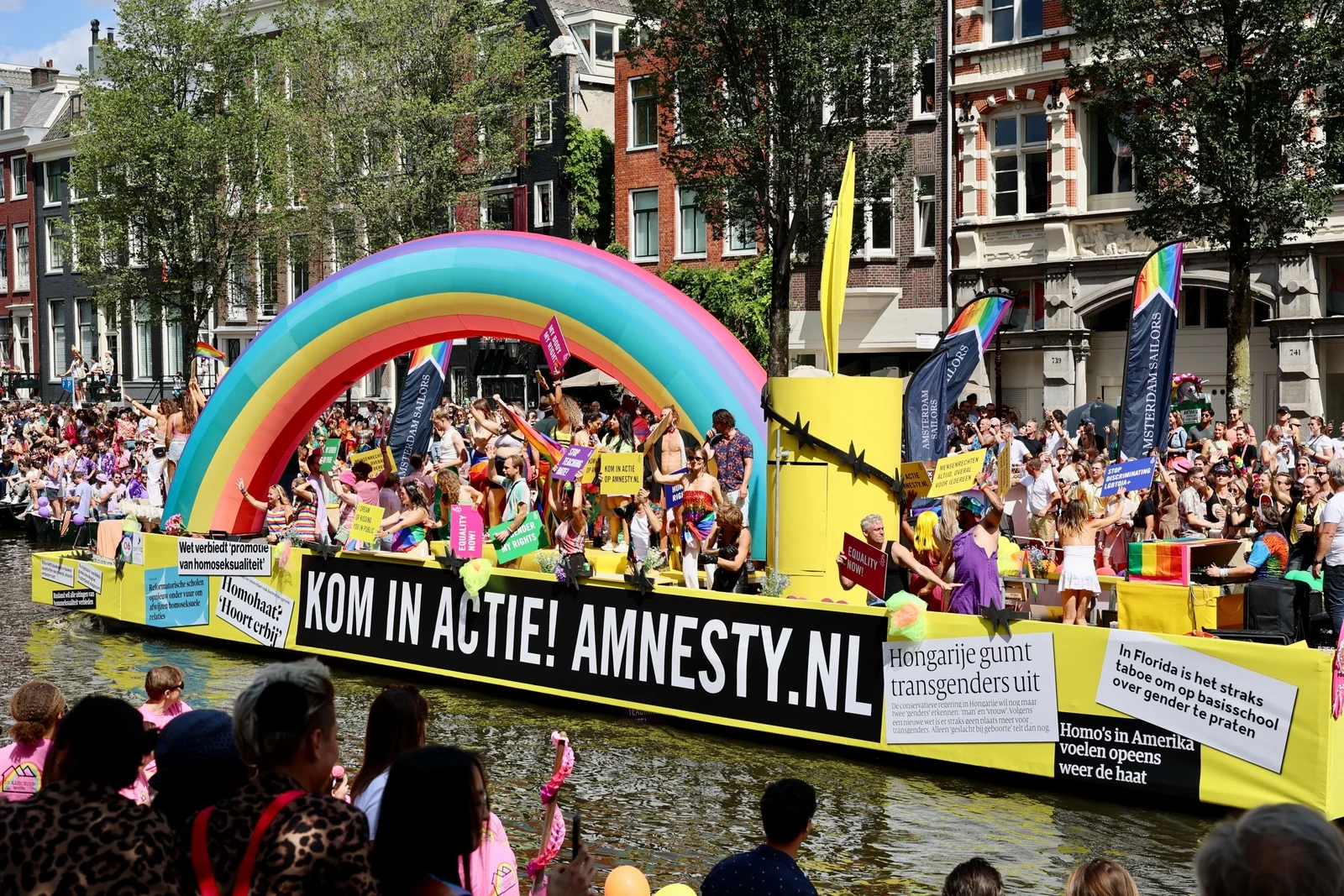 Amsterdam,,the,netherlands, ,6,august,2022:,gay,pride,canal