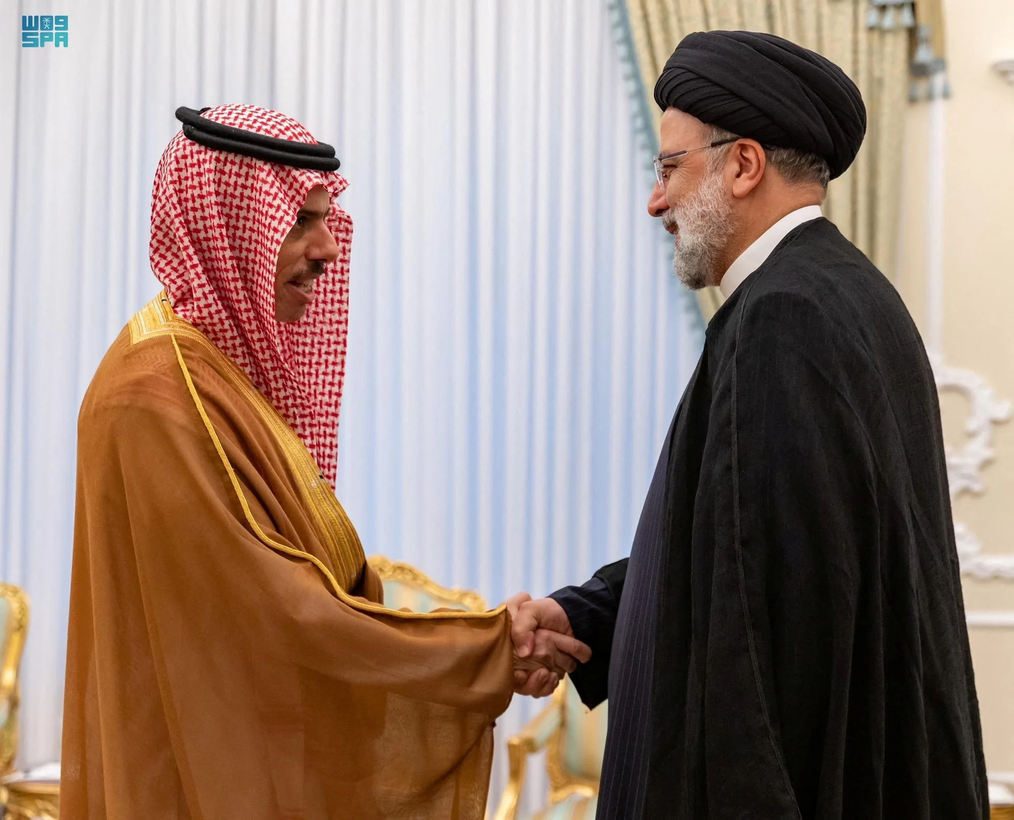 Iranian President Ebrahim Raisi Meets With Saudi Arabia's Fm Prince Faisal Bin Farhan Al Saud In Tehran
