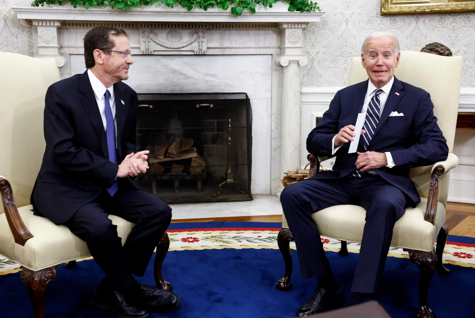 הנשיא ביידן והנשיא הרצוג בבית הלבן