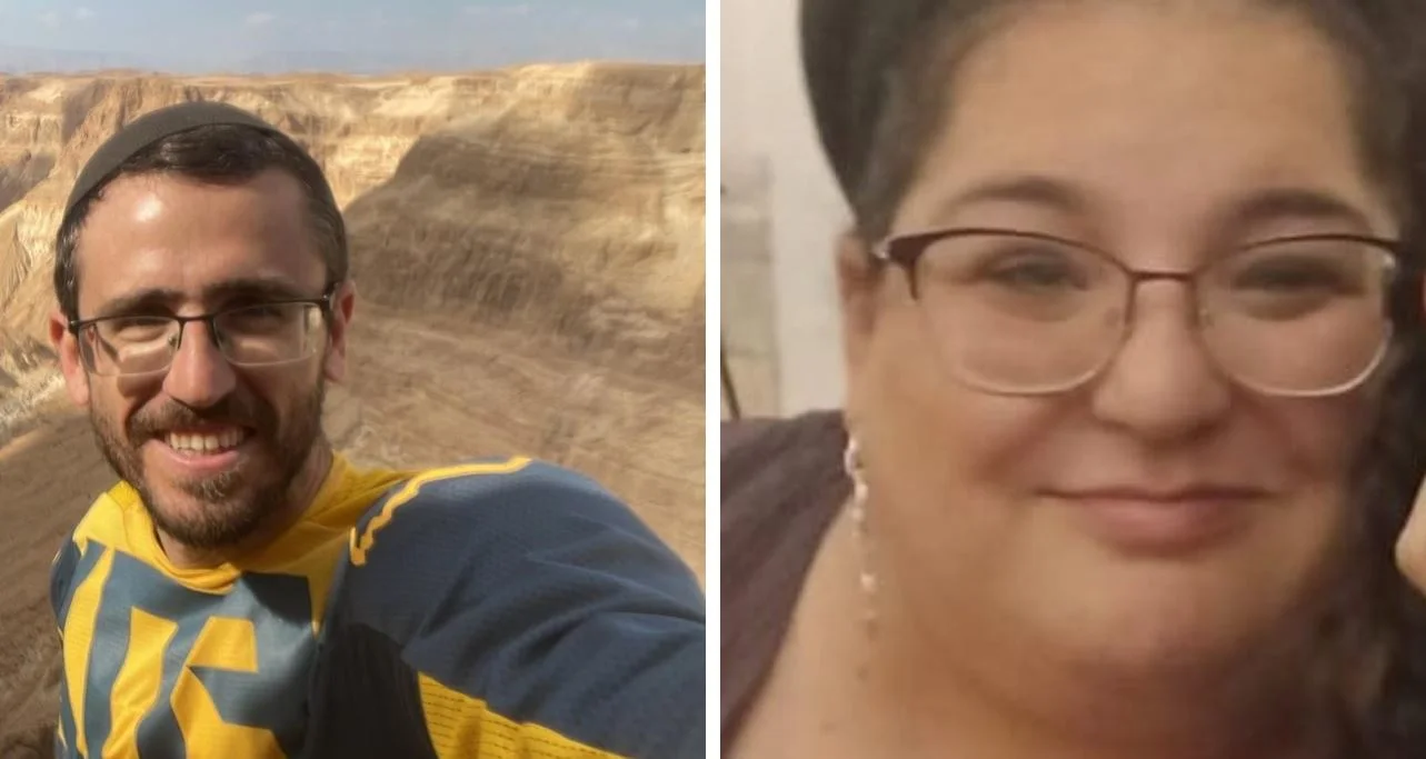 בת שבע ניגרי שנרצחה בפיגוע ואריה לייב גוטליב שנפצע קשה בכביש 60 בדרום הר חברון