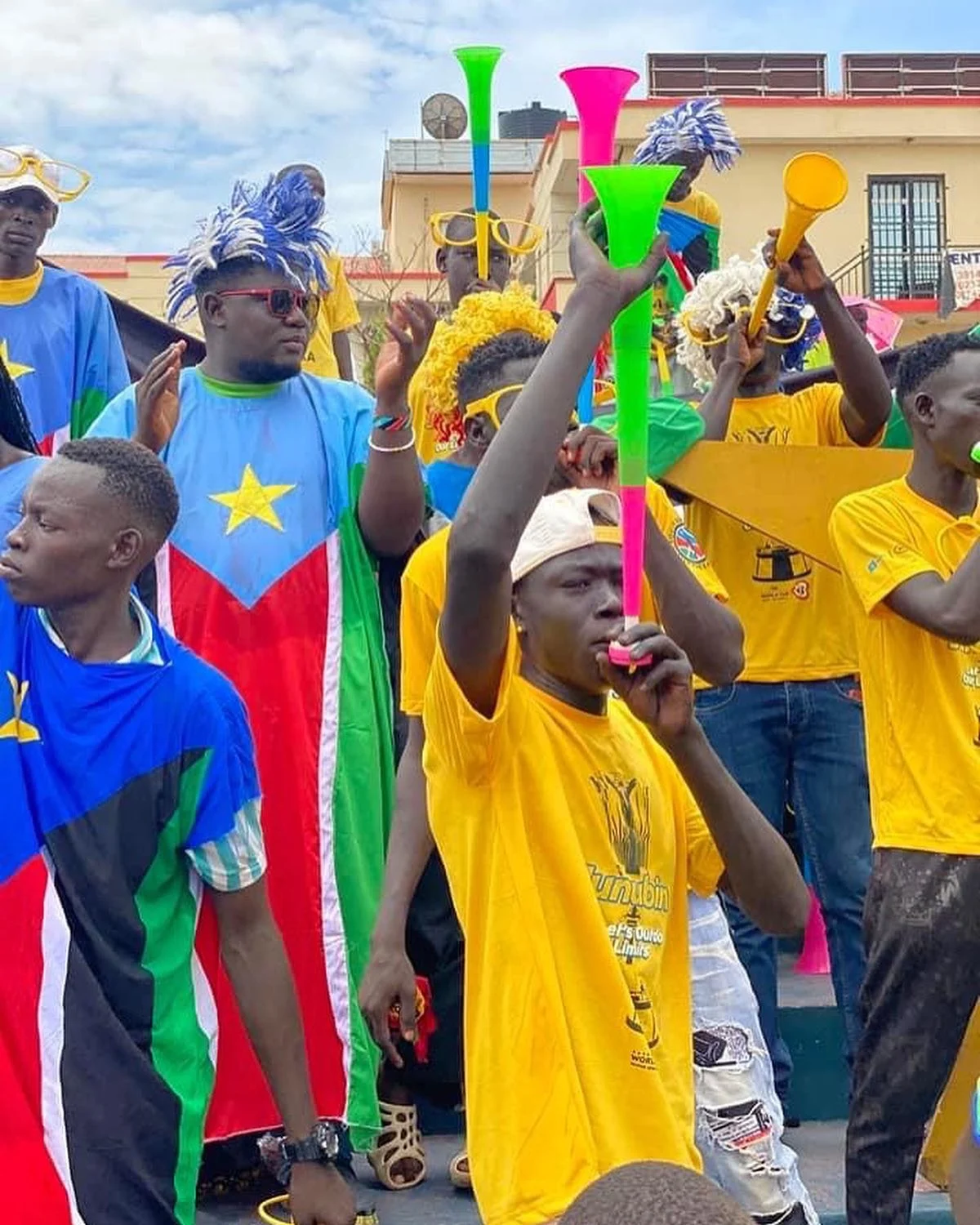 אוהדי נבחרת דרום סודן חוגגים את ההעפלה לאולימפיאדה