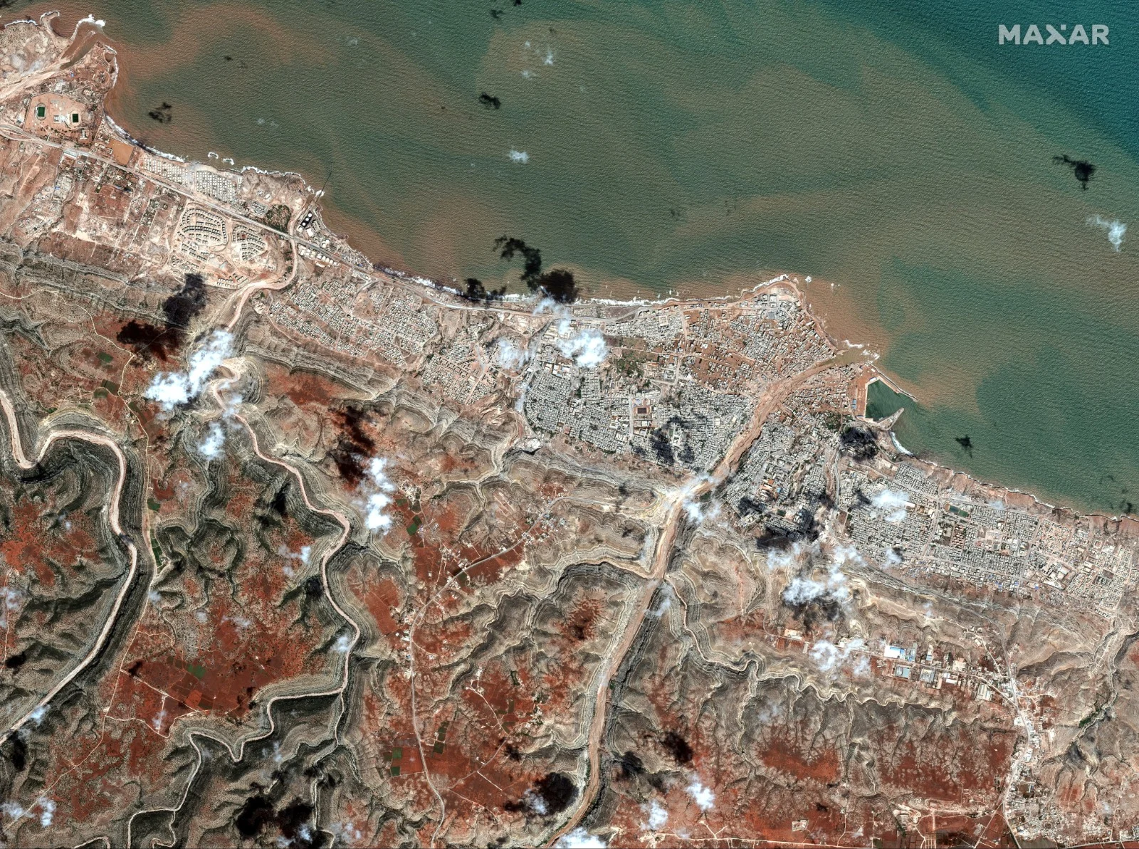 תמונת לווין מהעיר דרנה שבלוב