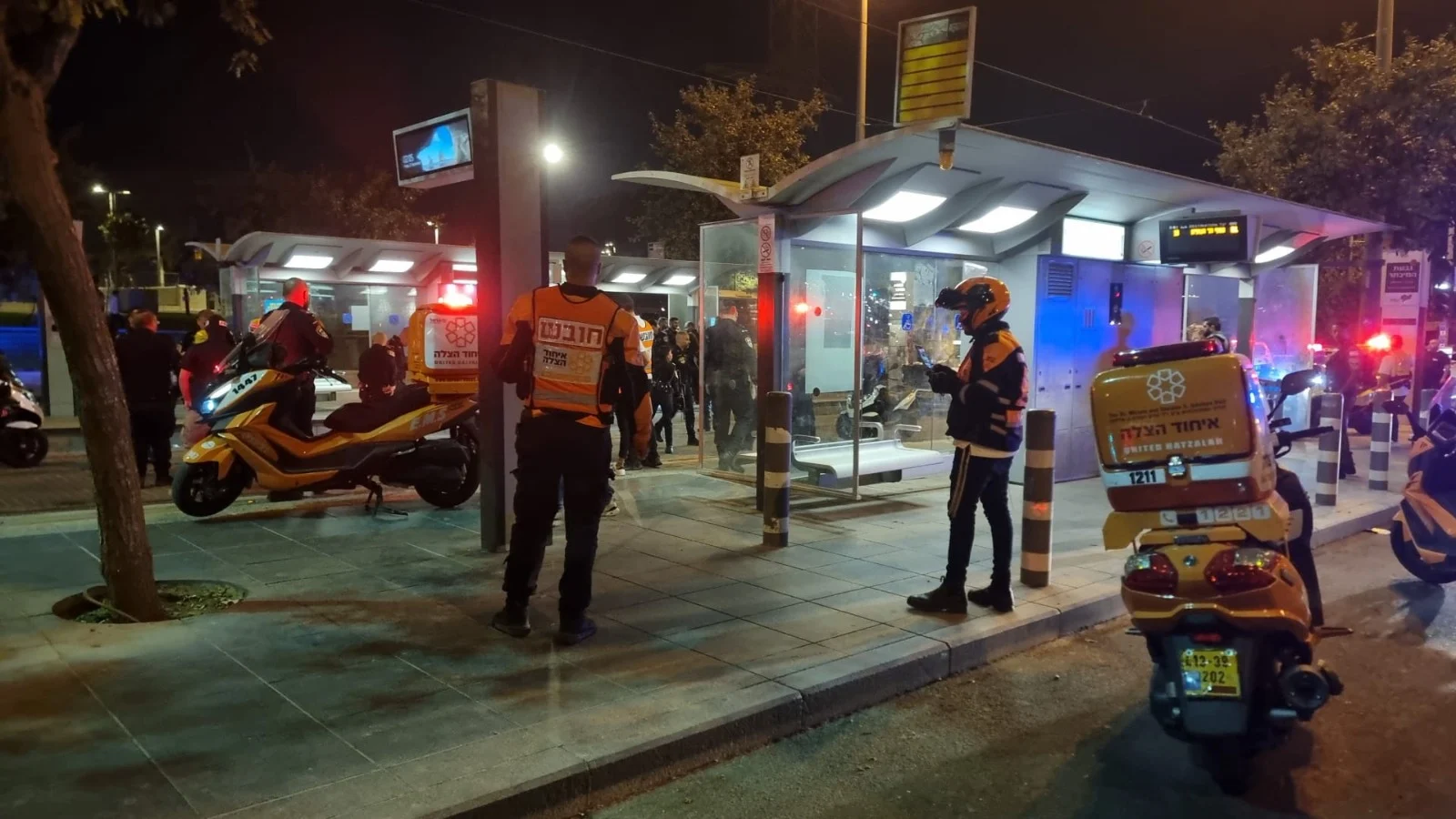 זירת הפיגוע בתחנת הרכבת גבעת המבתר בירושלים